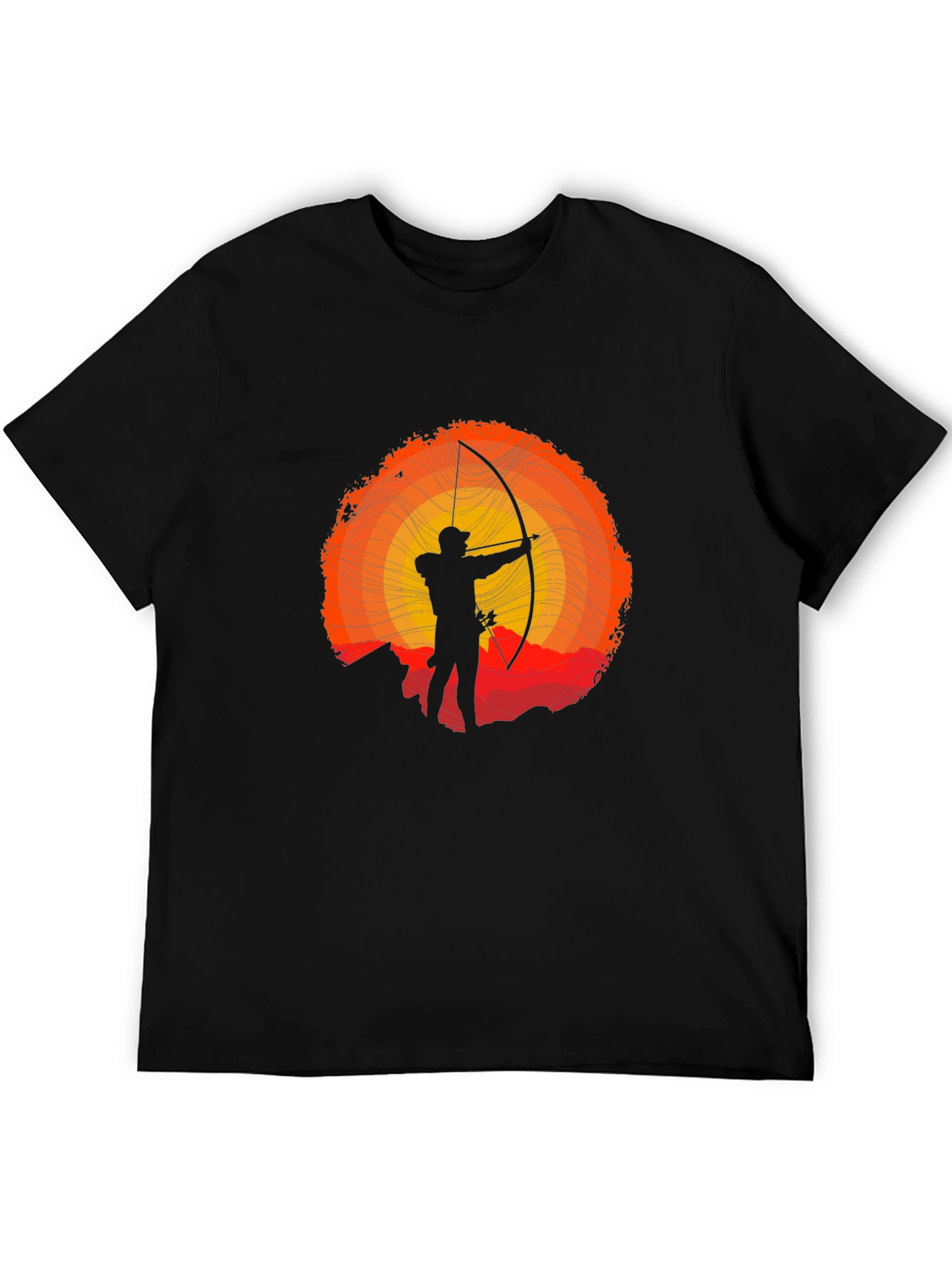 Archer Silhouette Graphic T-Shirt - Sunset Design