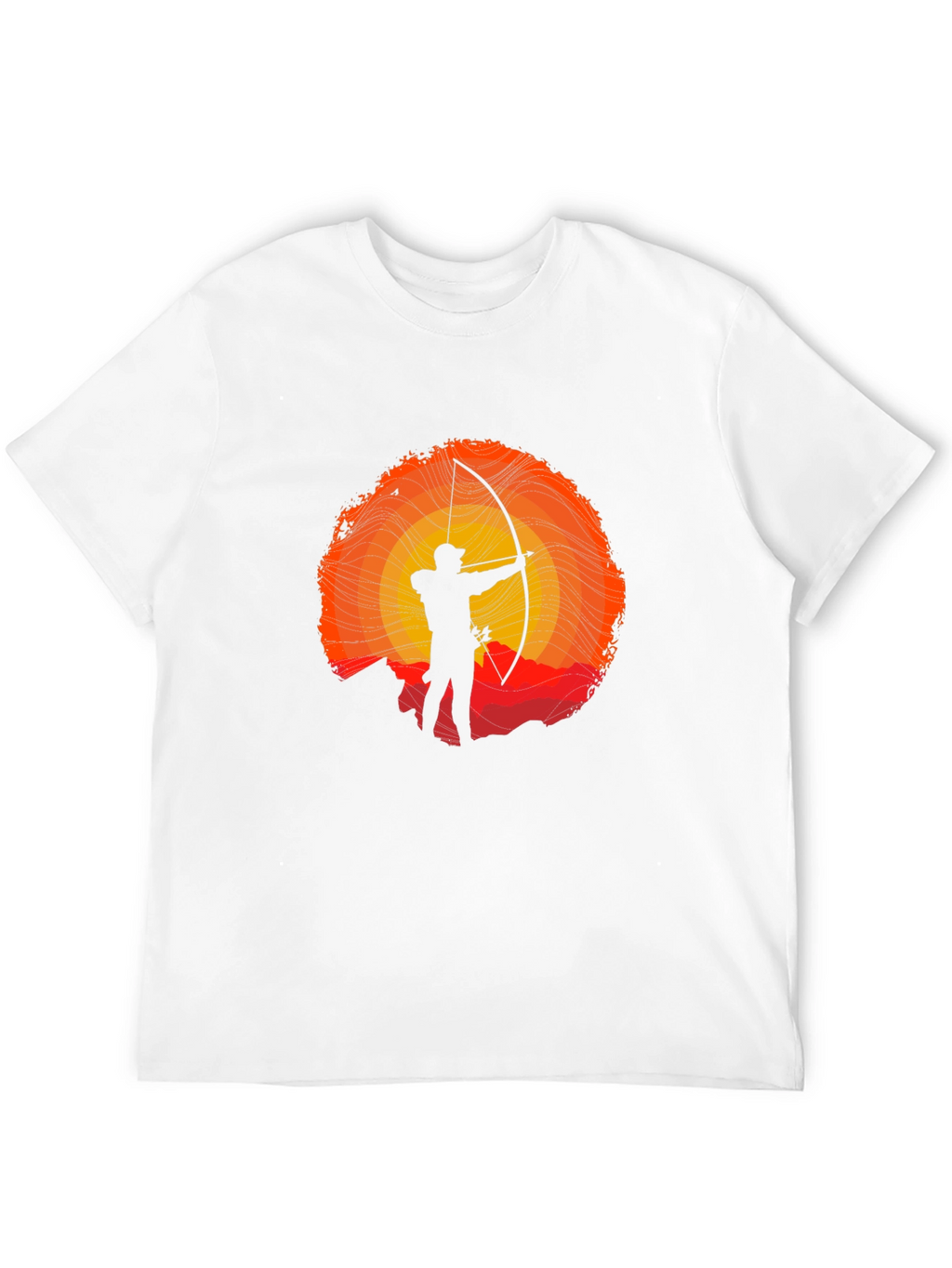 Archer Silhouette Graphic T-Shirt - Sunset Design