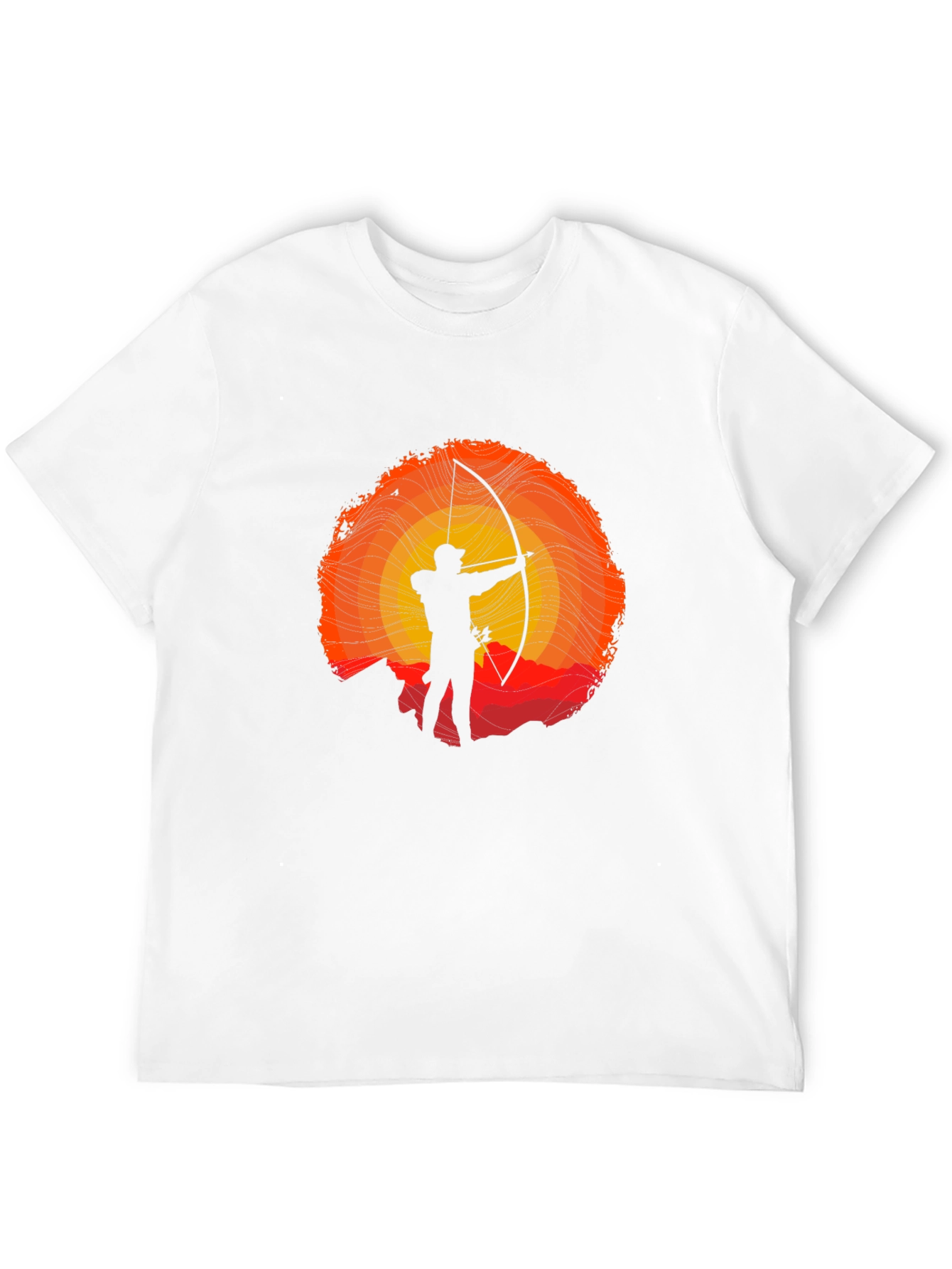 Archer Silhouette Graphic T-Shirt - Sunset Design