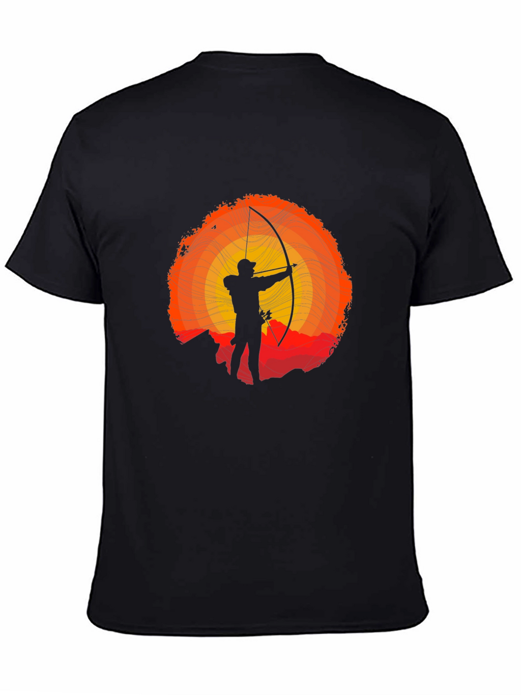 Archer Silhouette Graphic T-Shirt - Sunset Design