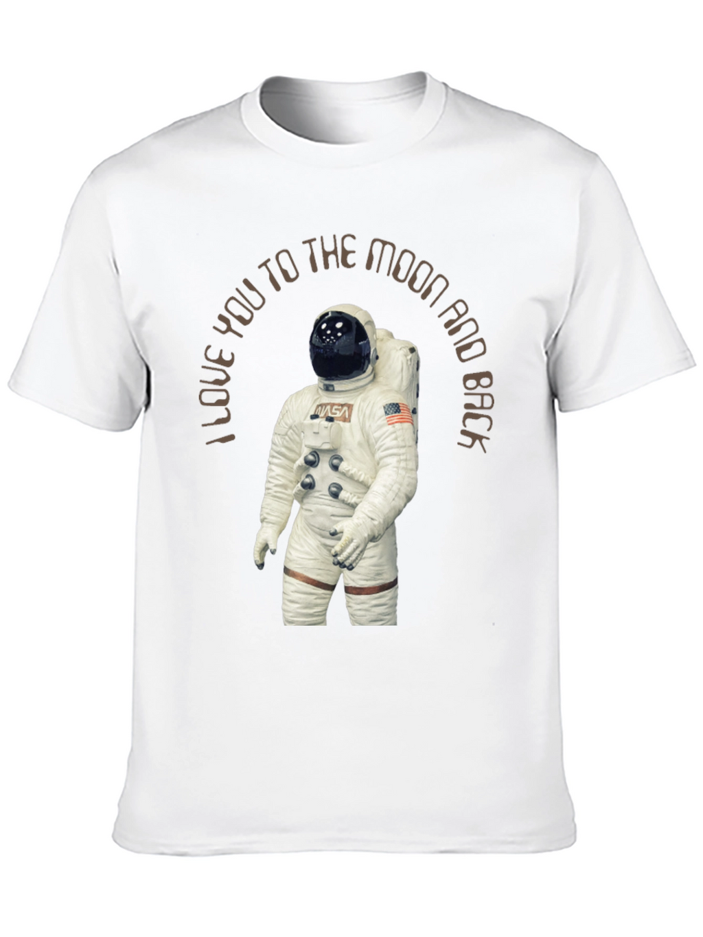 Moon and Back Astronaut Graphic Tee - Black