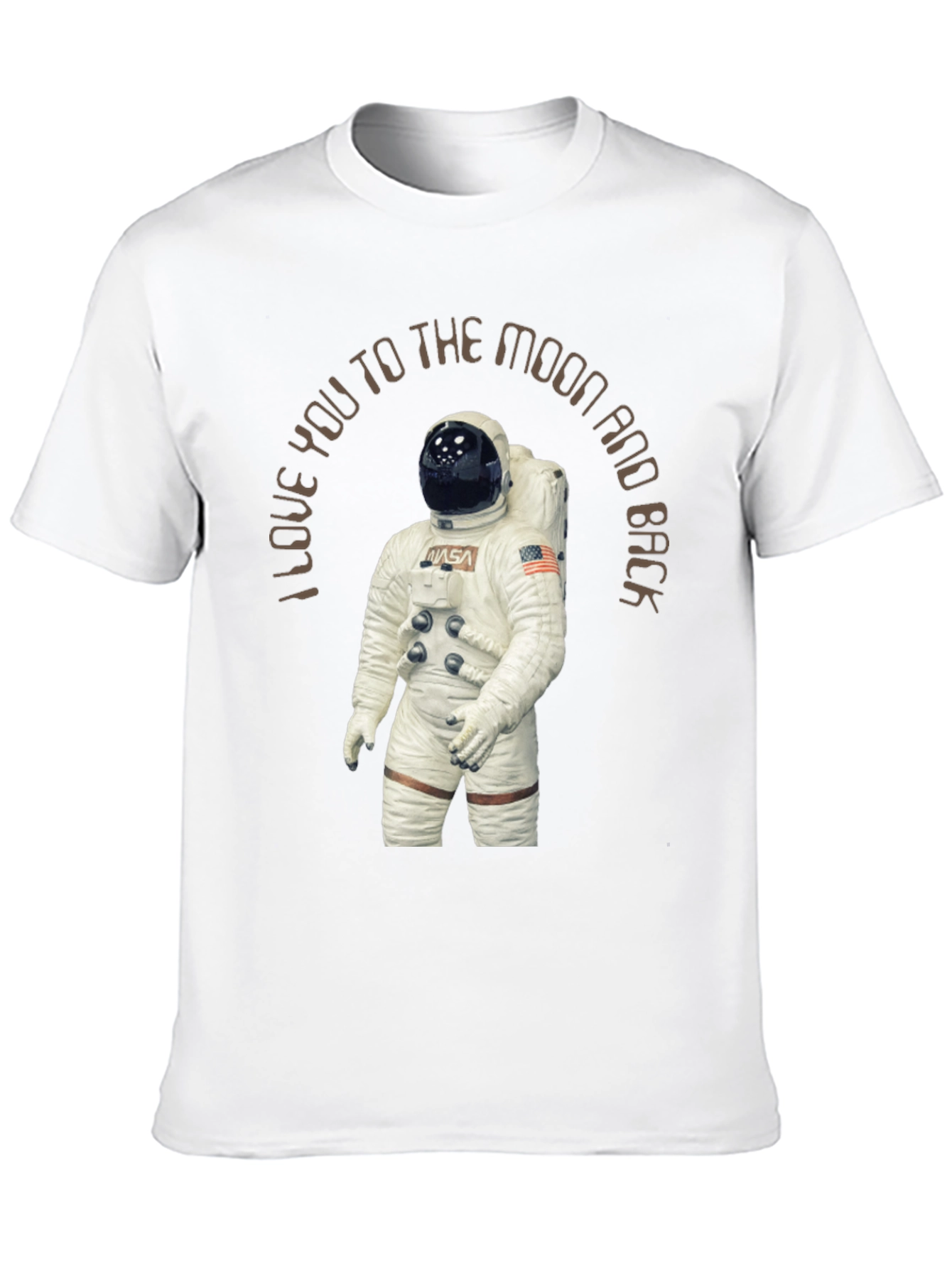 Moon and Back Astronaut Graphic Tee - Black