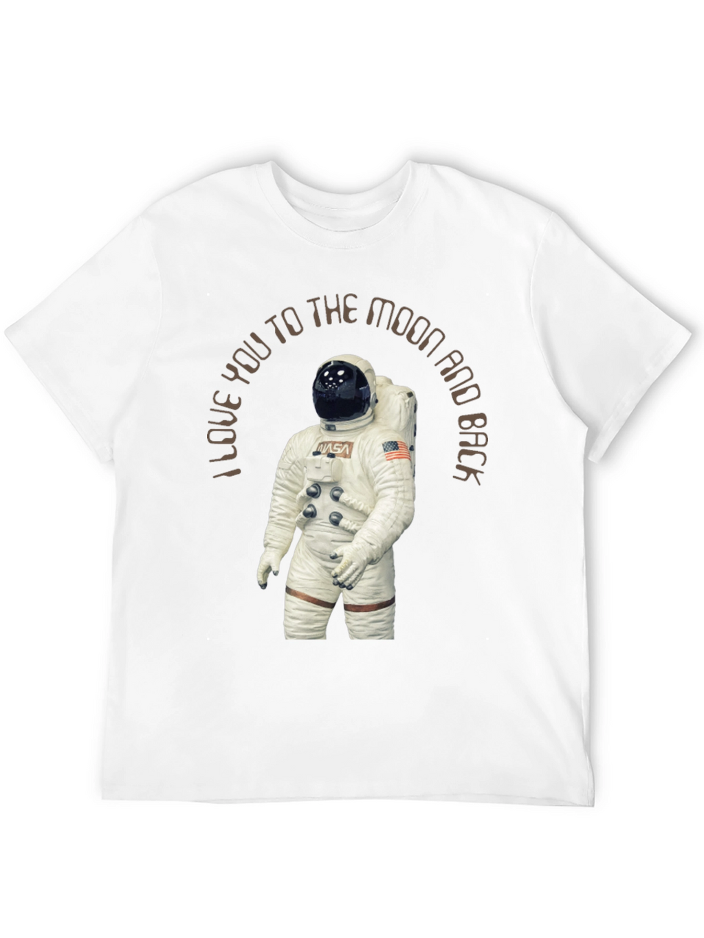 Moon and Back Astronaut Graphic Tee - Black
