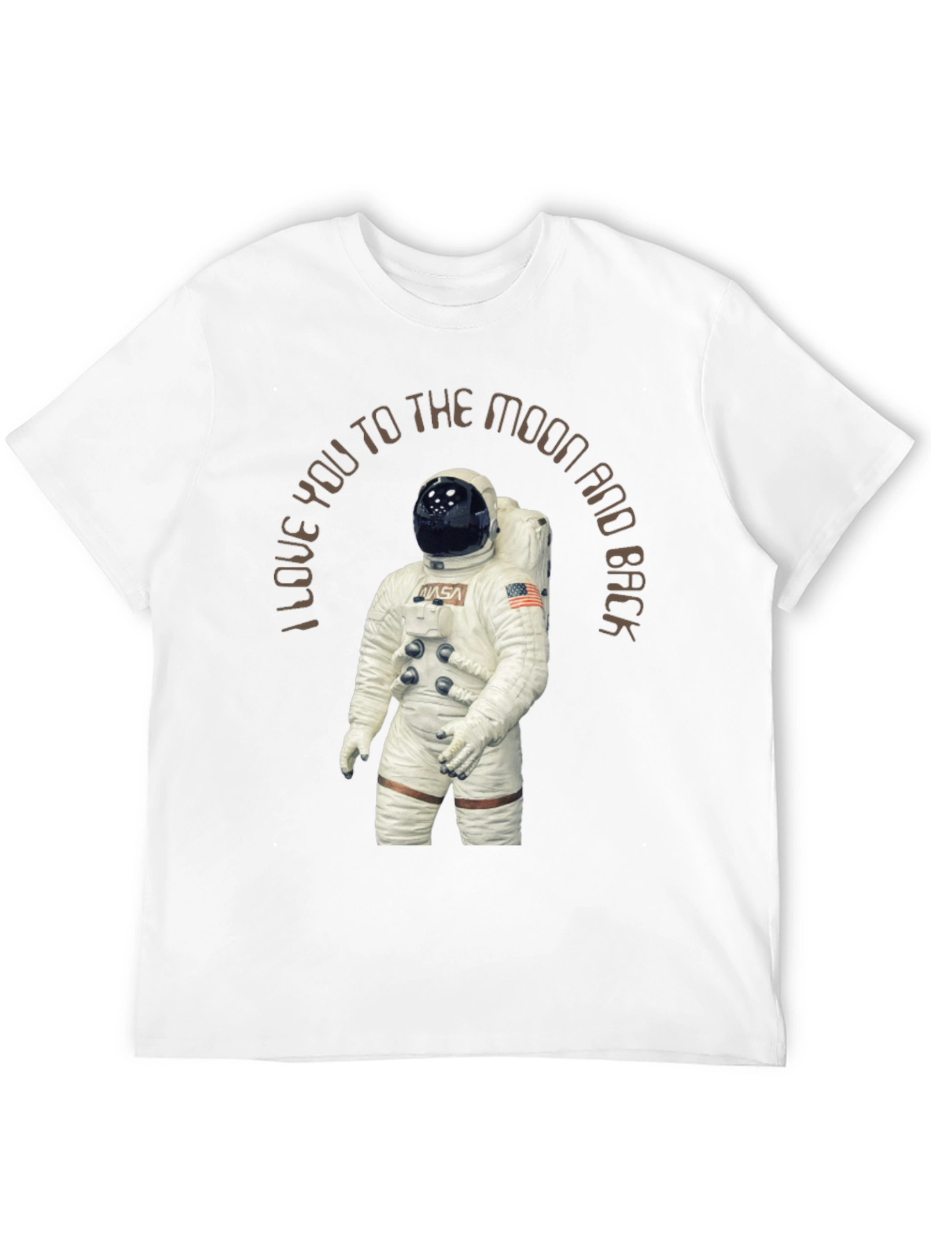Moon and Back Astronaut Graphic Tee - Black