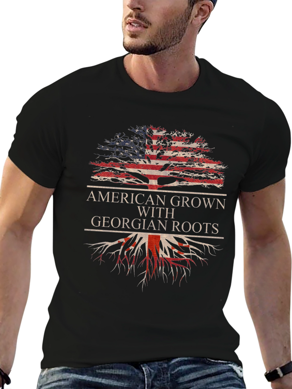 American Grown with Georgian Roots T-Shirt