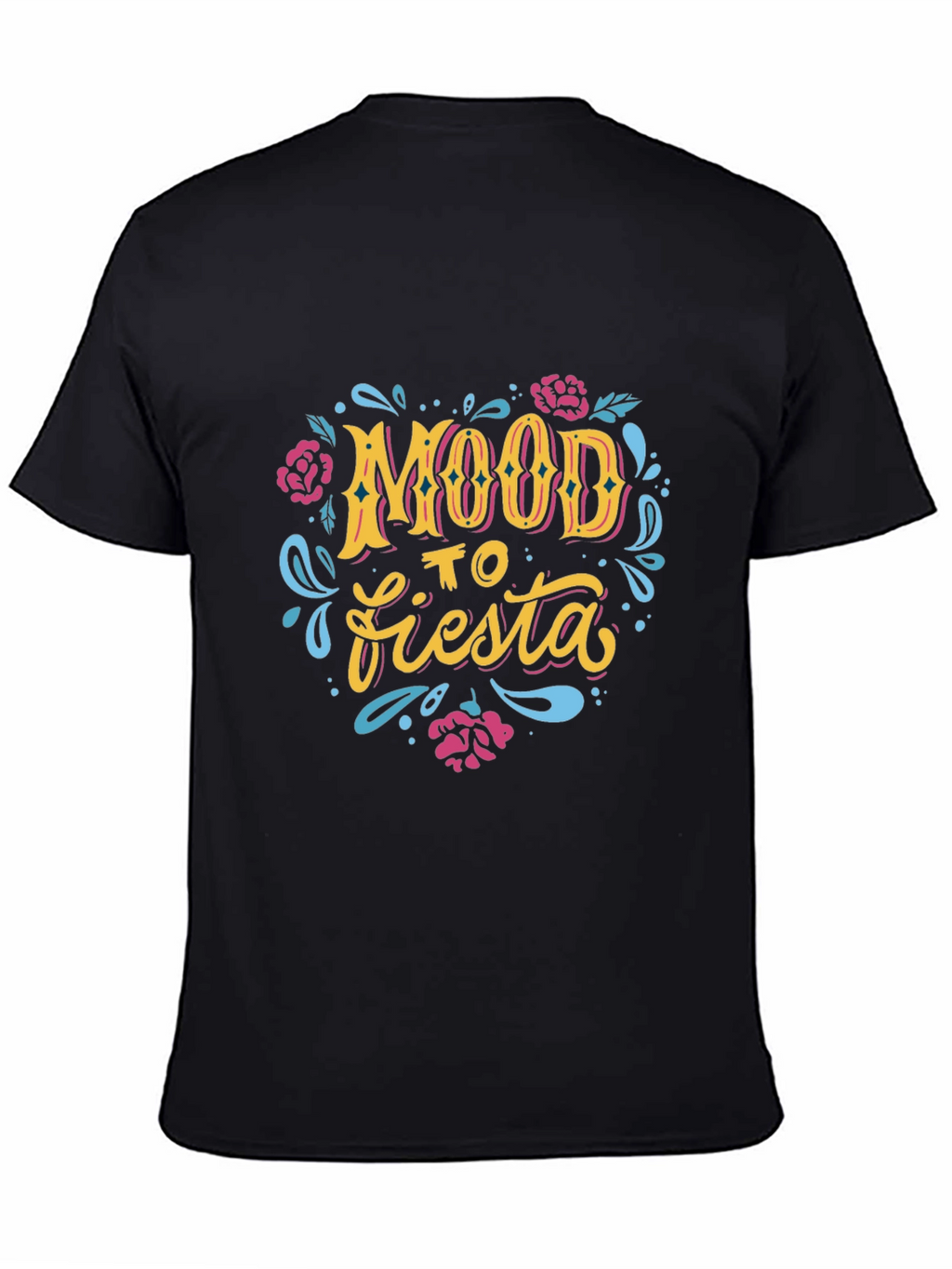 Mood To Fiesta Graphic Tee - Black Crew Neck