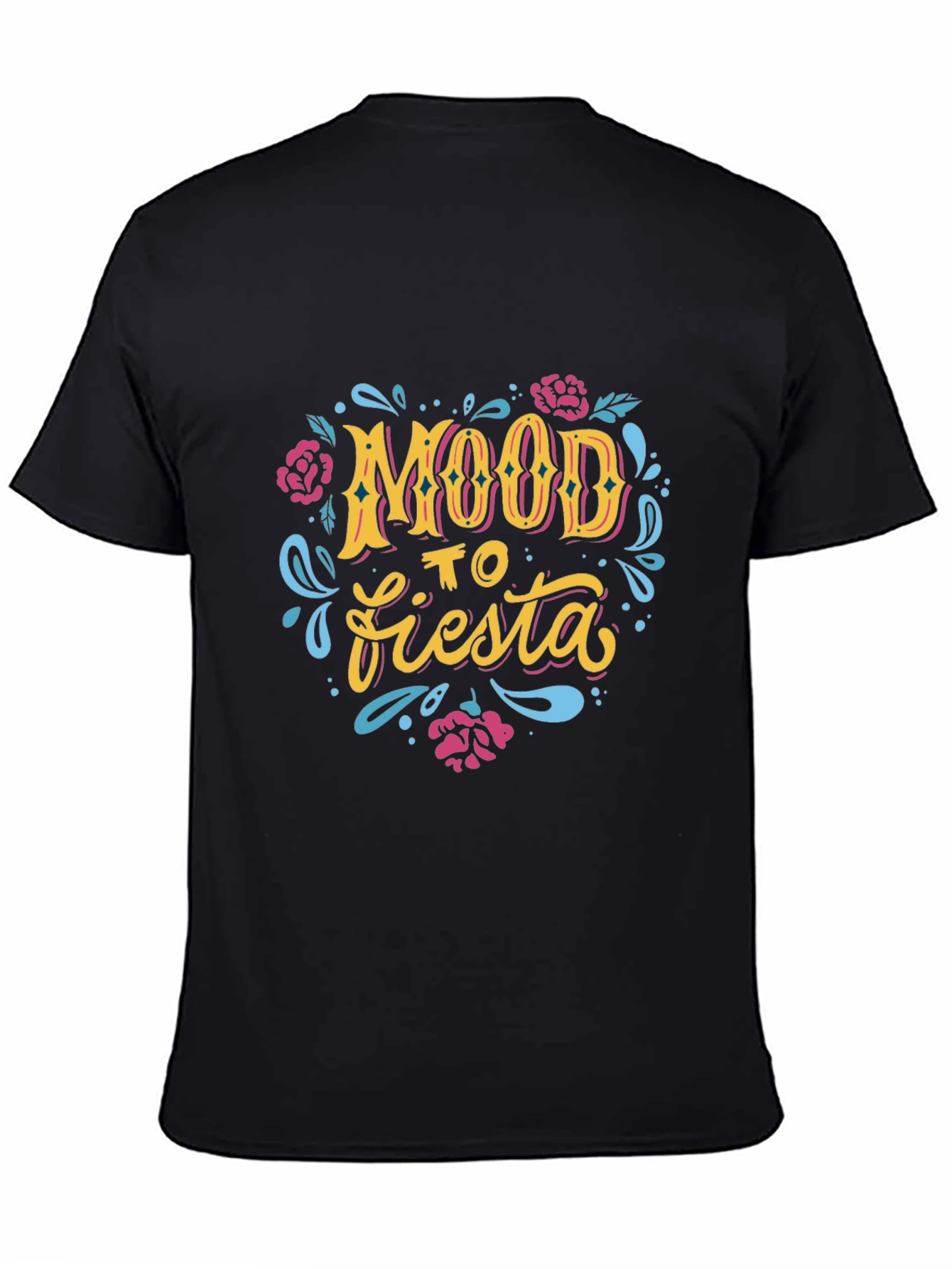 Mood To Fiesta Graphic Tee - Black Crew Neck