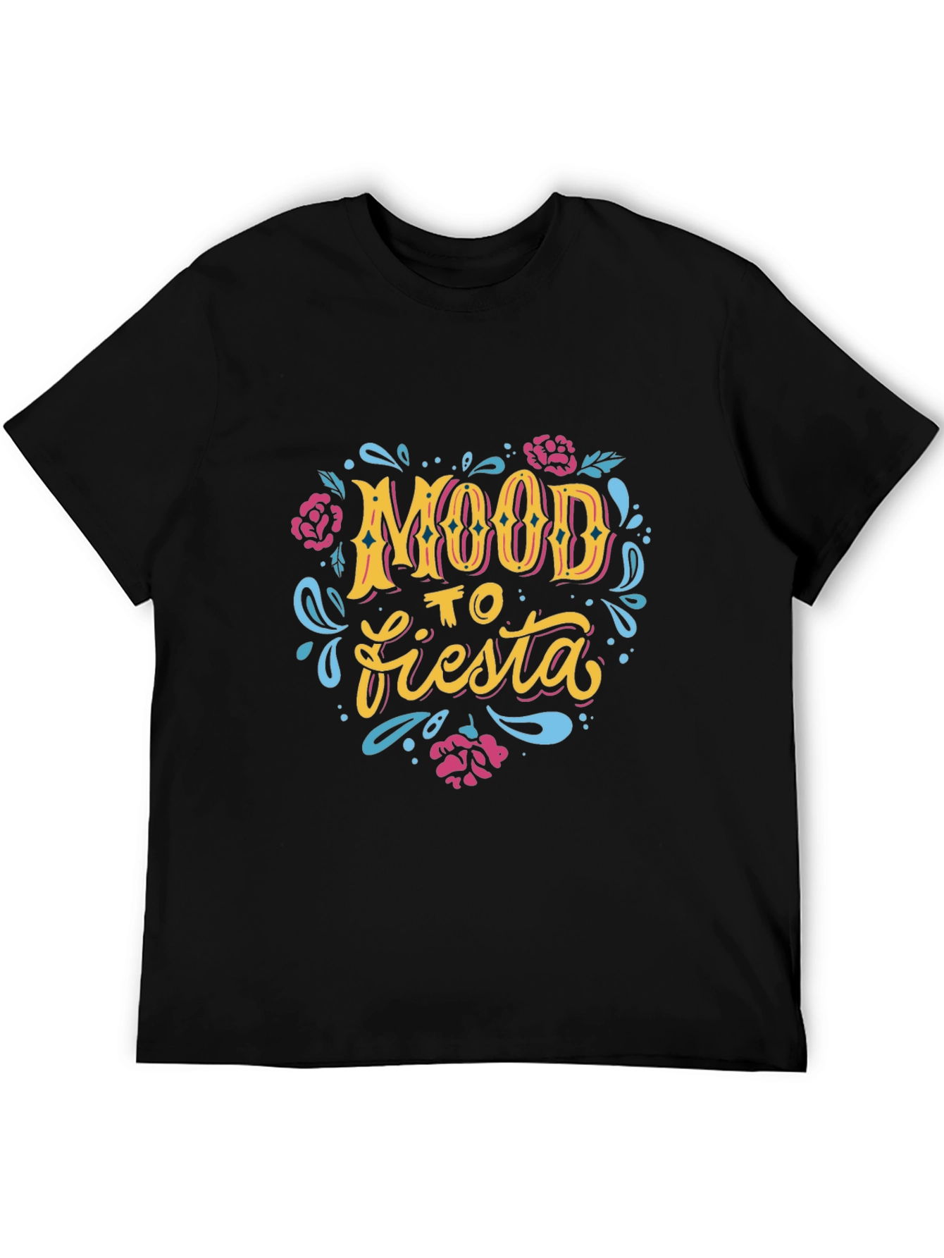 Mood To Fiesta Graphic Tee - Black Crew Neck