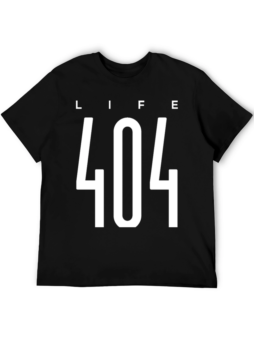 Life 404 Error T-Shirt - Black Graphic Tee