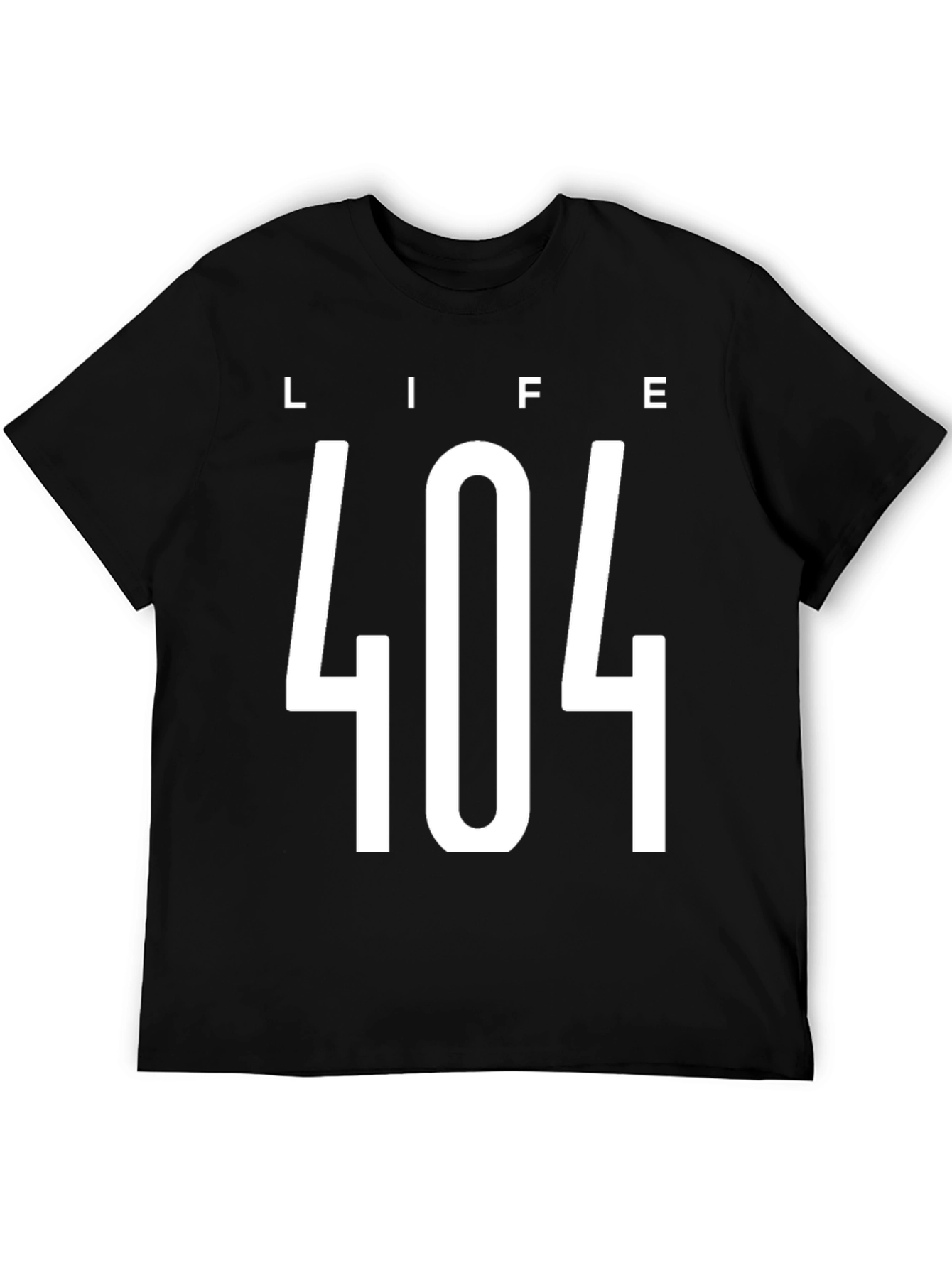 Life 404 Error T-Shirt - Black Graphic Tee