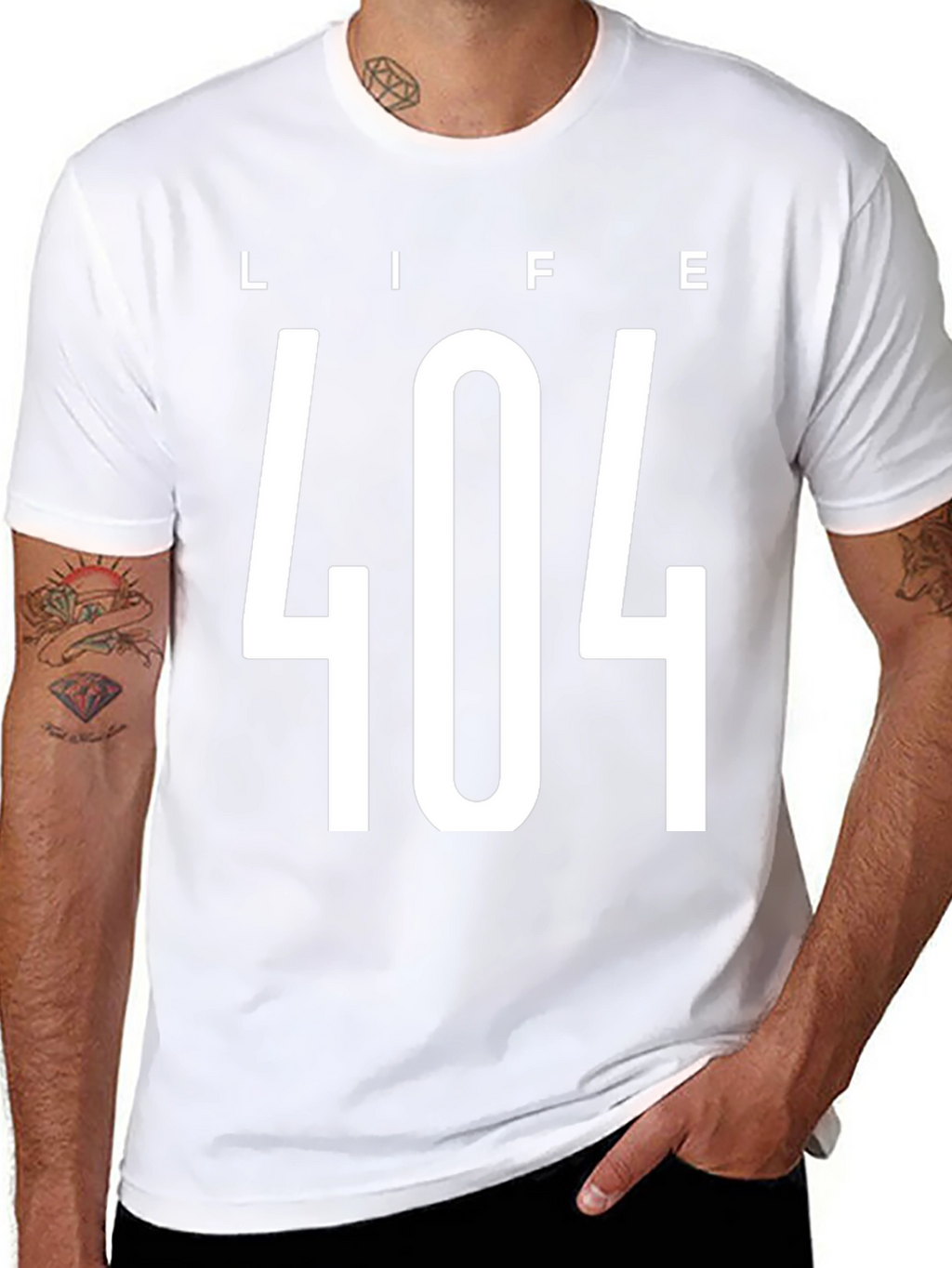 Life 404 Error T-Shirt - Black Graphic Tee