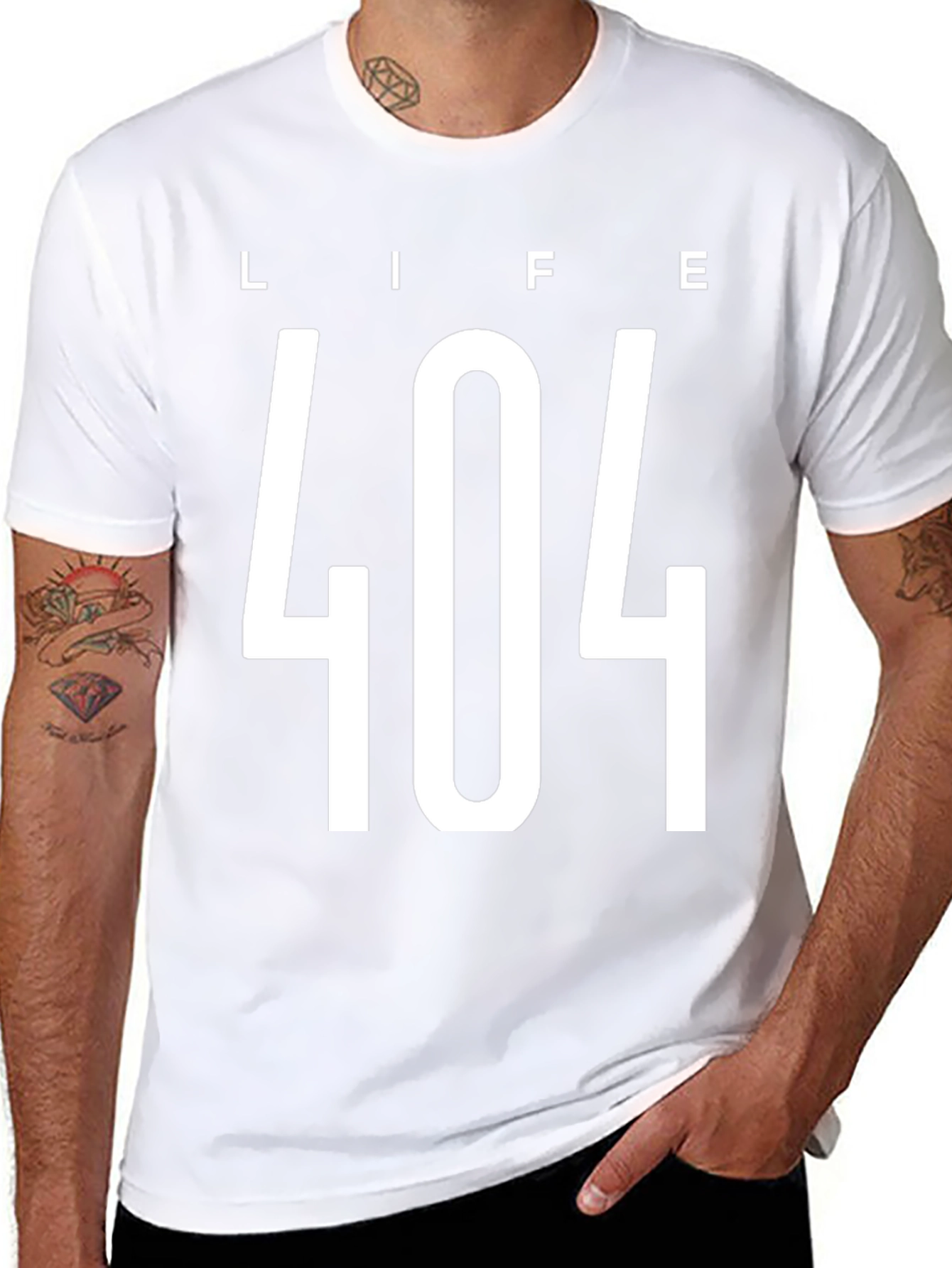 Life 404 Error T-Shirt - Black Graphic Tee