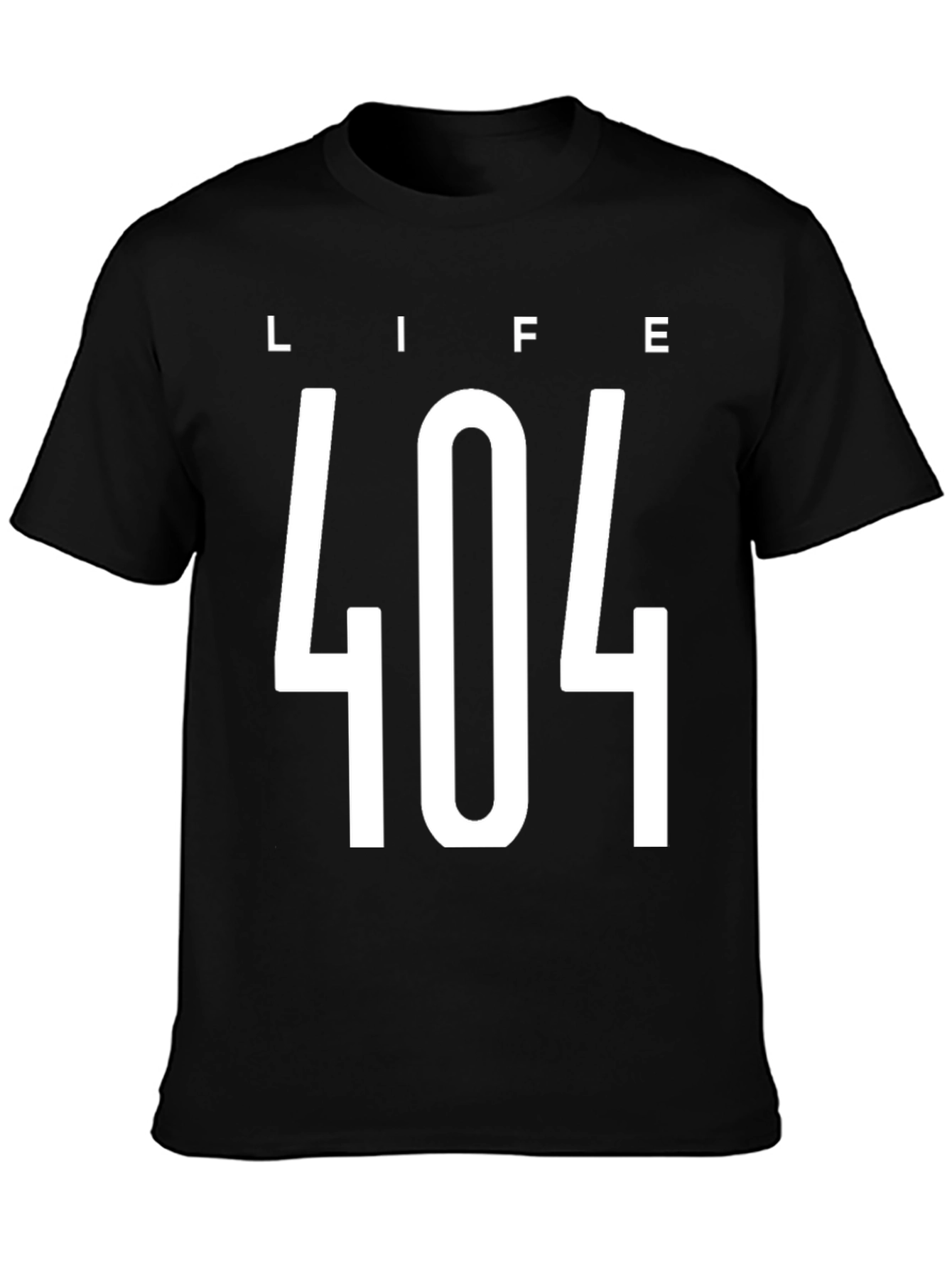 Life 404 Error T-Shirt - Black Graphic Tee