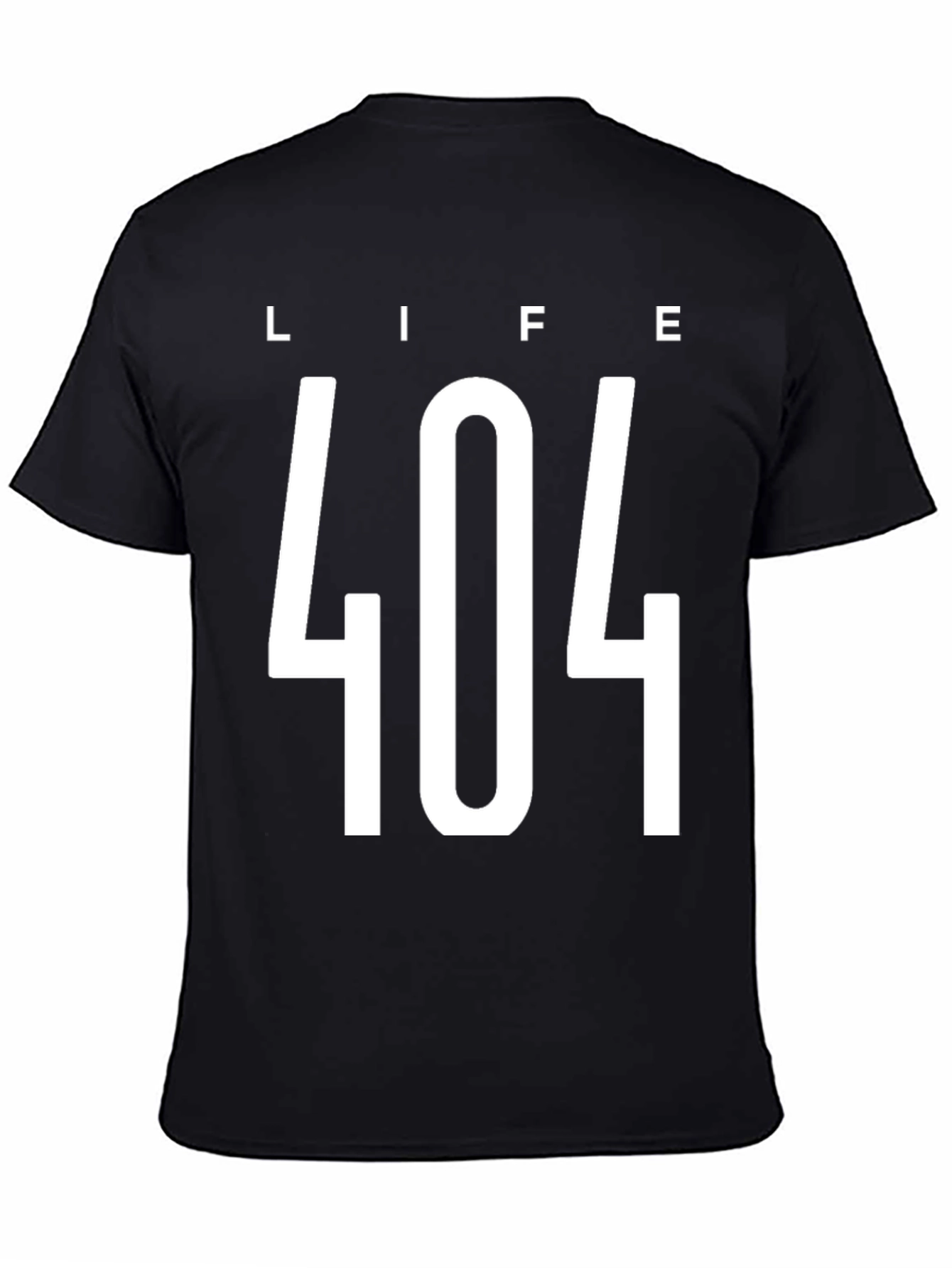 Life 404 Error T-Shirt - Black Graphic Tee