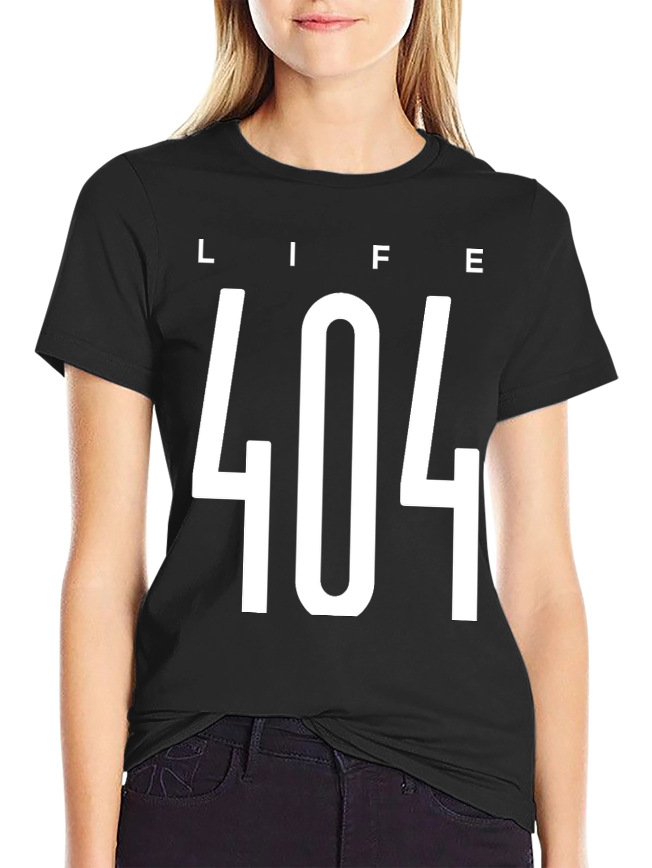Life 404 Error T-Shirt - Black Graphic Tee