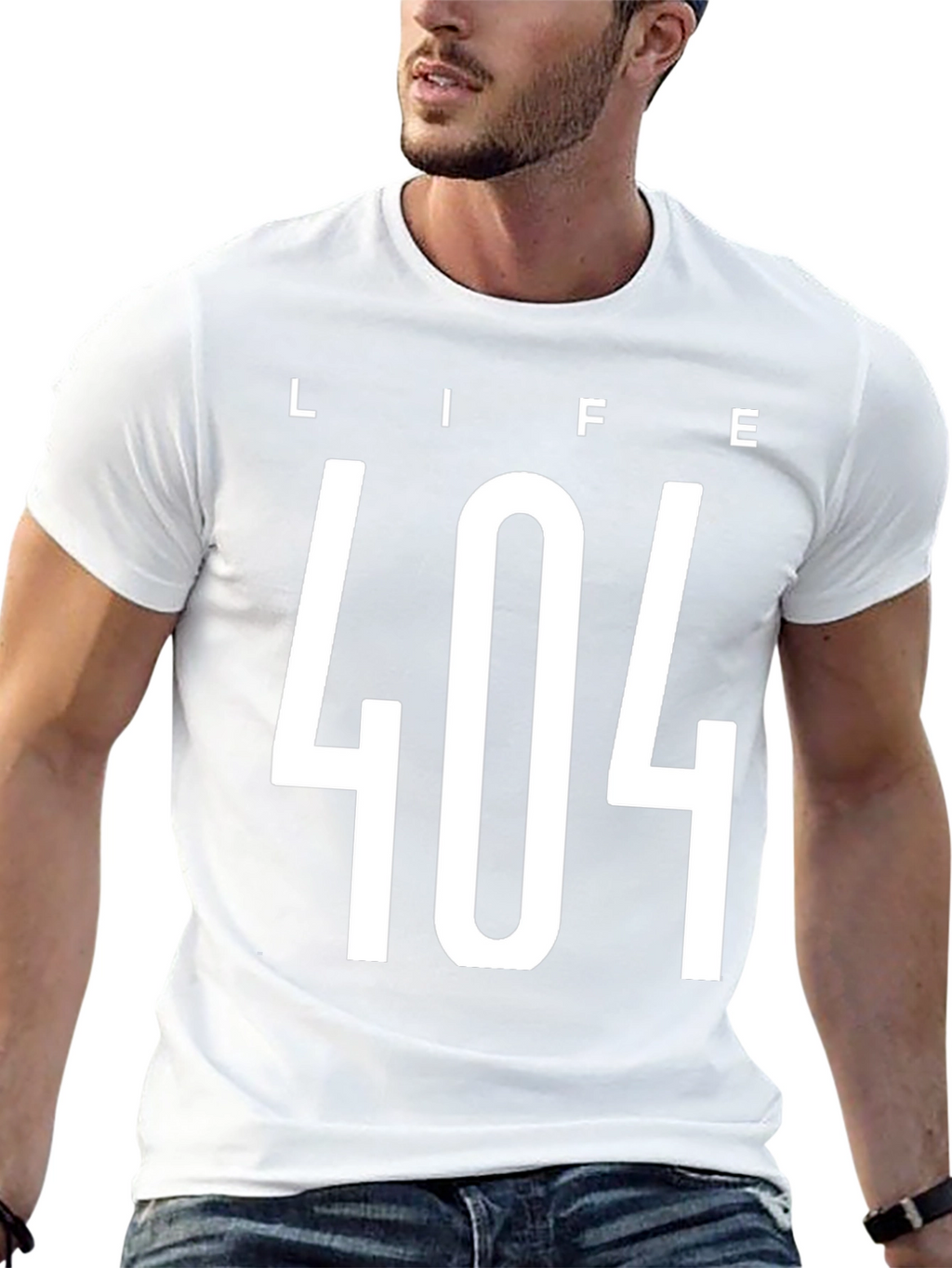 Life 404 Error T-Shirt - Black Graphic Tee