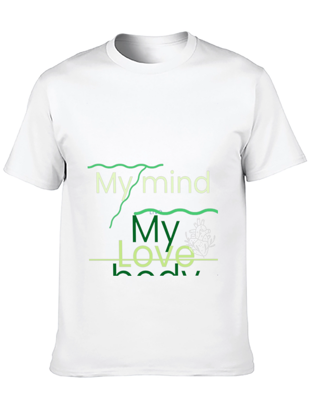 Mind Love Body Graphic Tee - Black