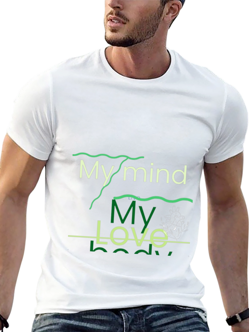 Mind Love Body Graphic Tee - Black