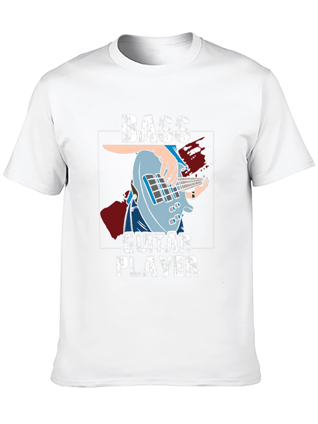 Bass Guitar Player Graphic T-Shirt - Black