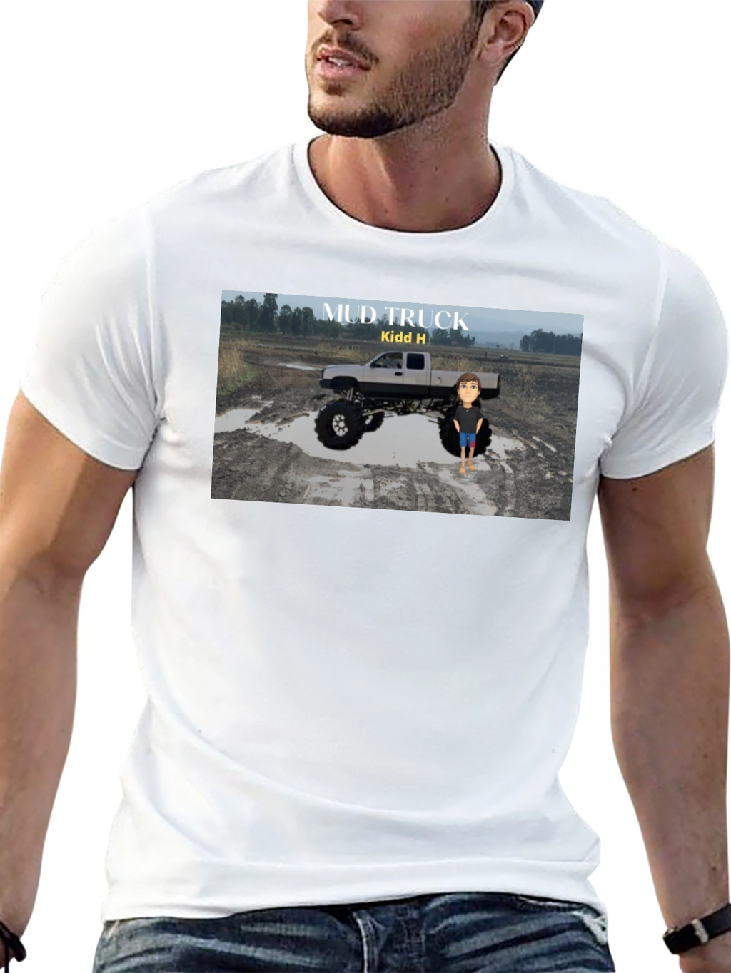 Mud Truck Graphic T-Shirt - Cool Design