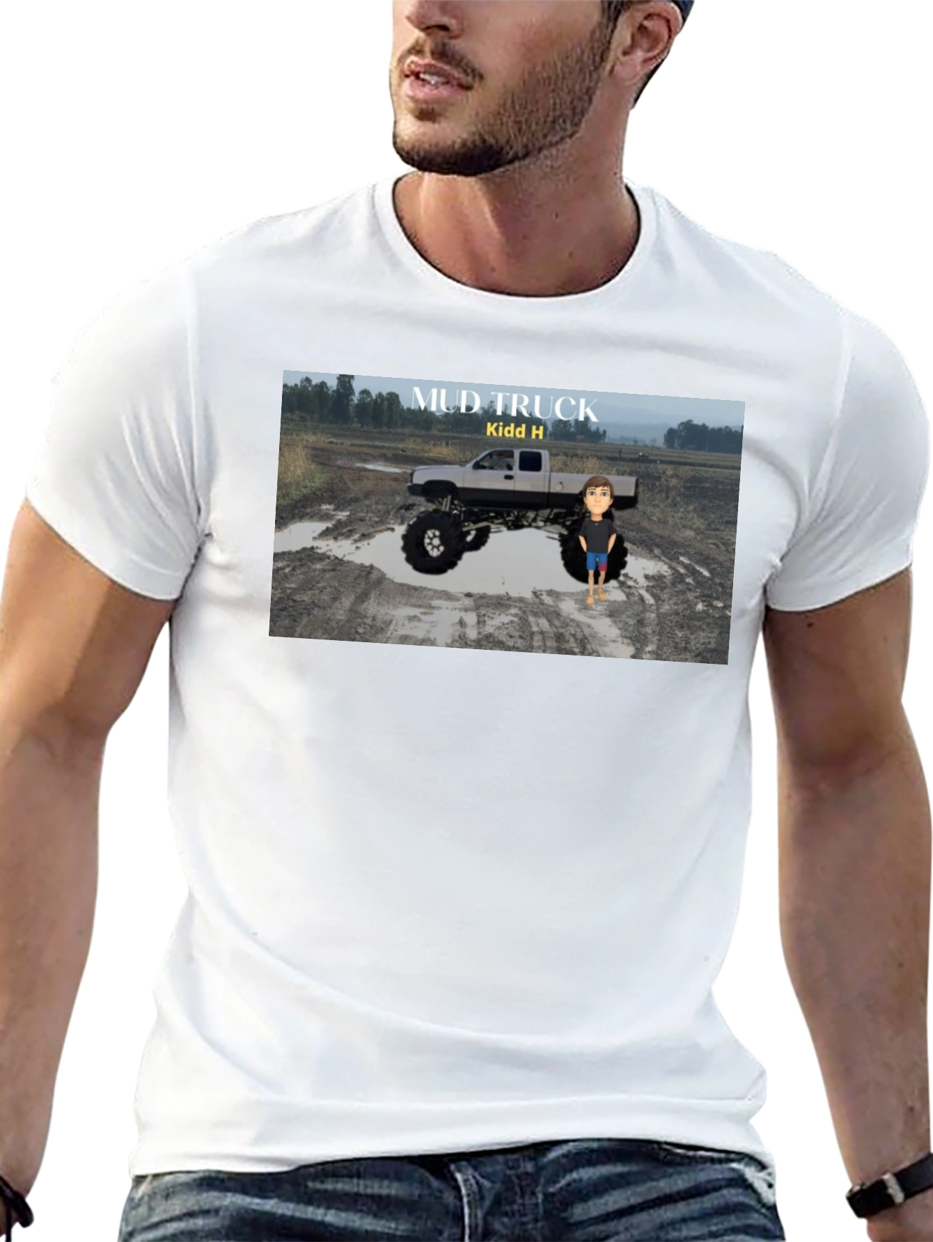 Mud Truck Graphic T-Shirt - Cool Design