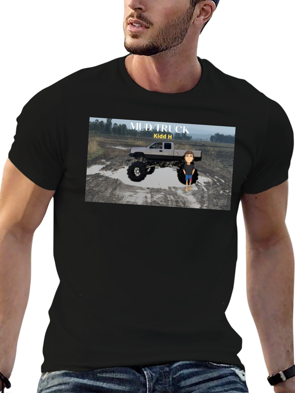 Mud Truck Graphic T-Shirt - Cool Design