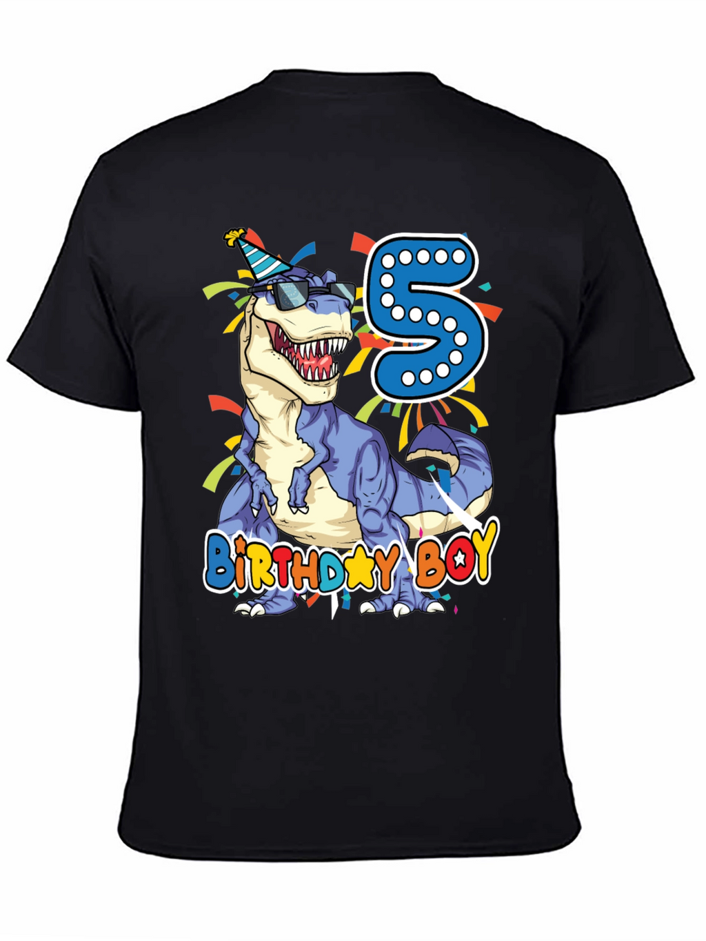 Birthday Boy Dinosaur T-Shirt - Age 5