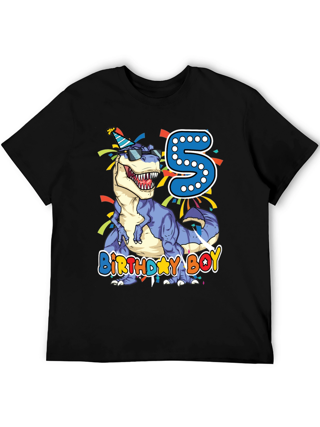 Birthday Boy Dinosaur T-Shirt - Age 5