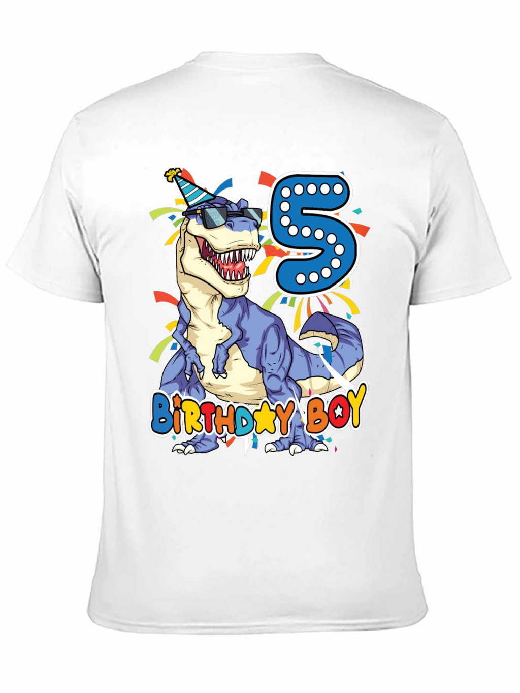 Birthday Boy Dinosaur T-Shirt - Age 5