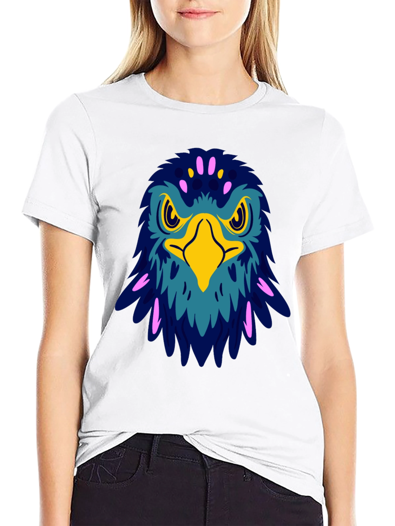 Bold Eagle Graphic Tee - Black
