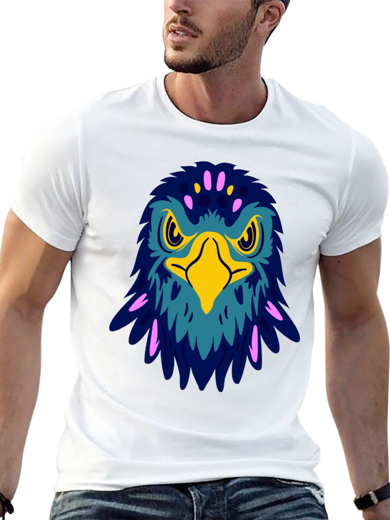 Bold Eagle Graphic Tee - Black
