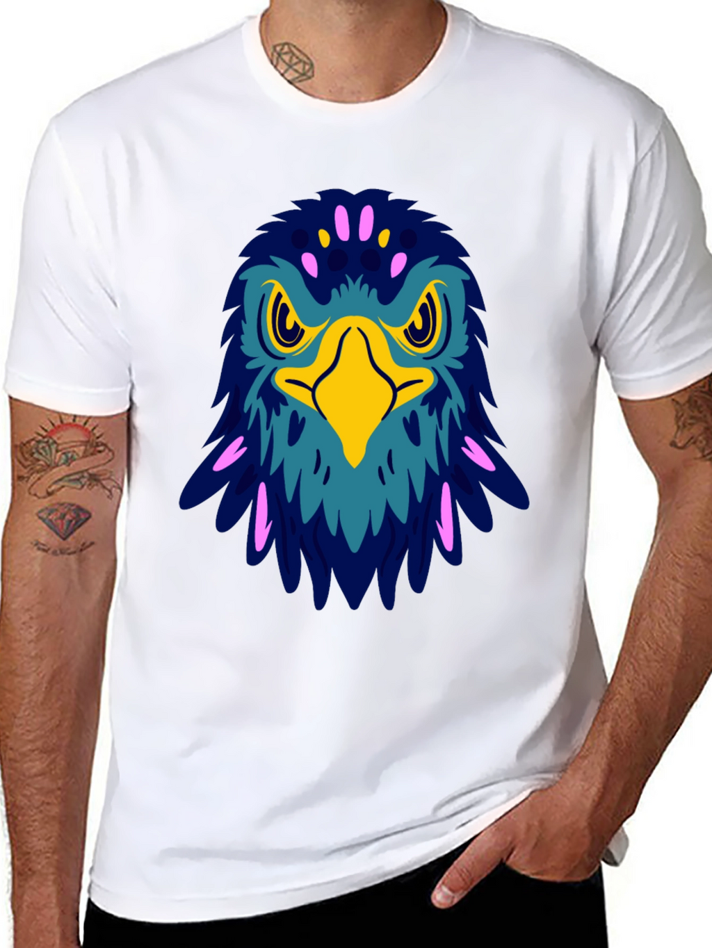 Bold Eagle Graphic Tee - Black