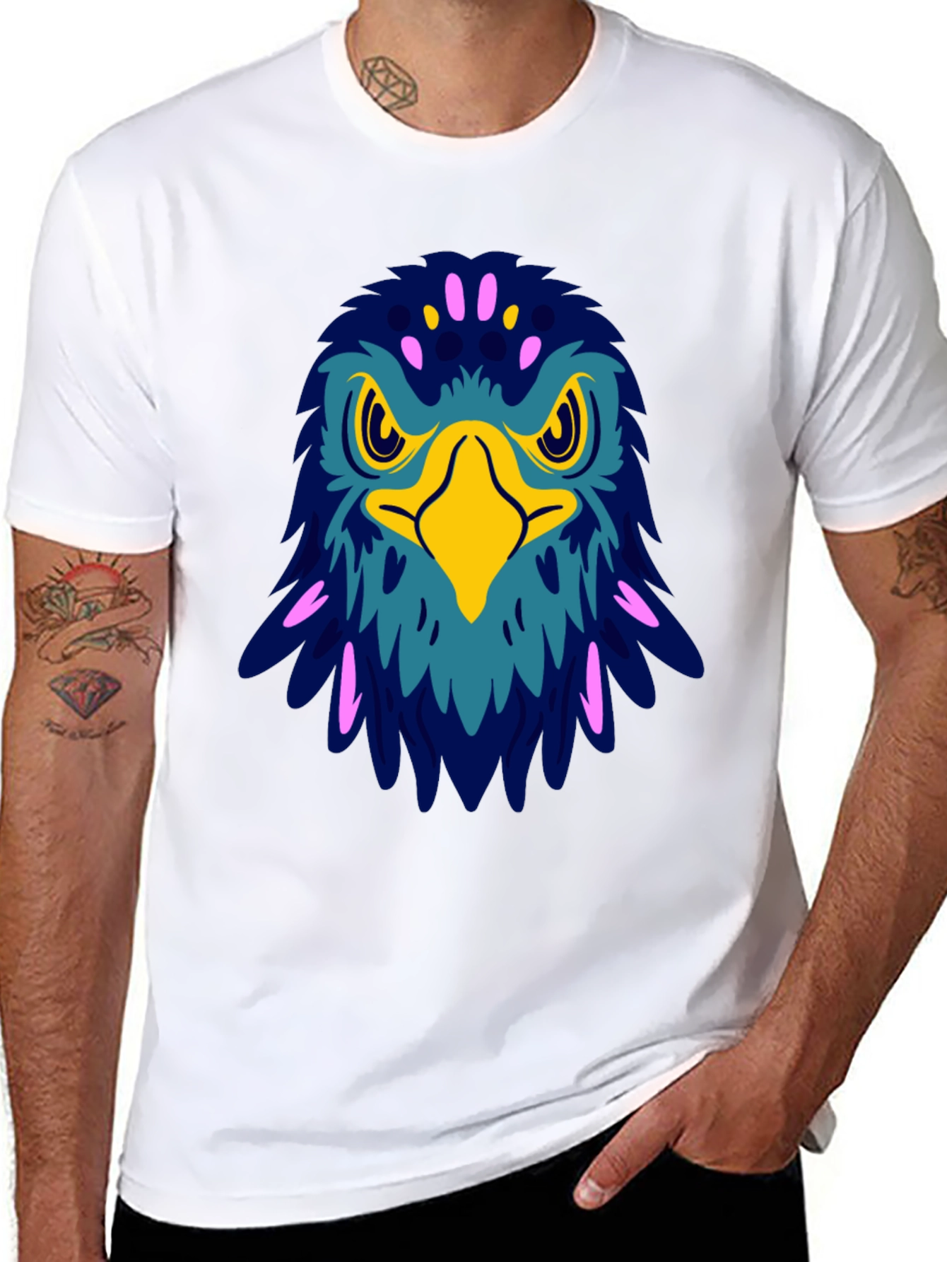 Bold Eagle Graphic Tee - Black