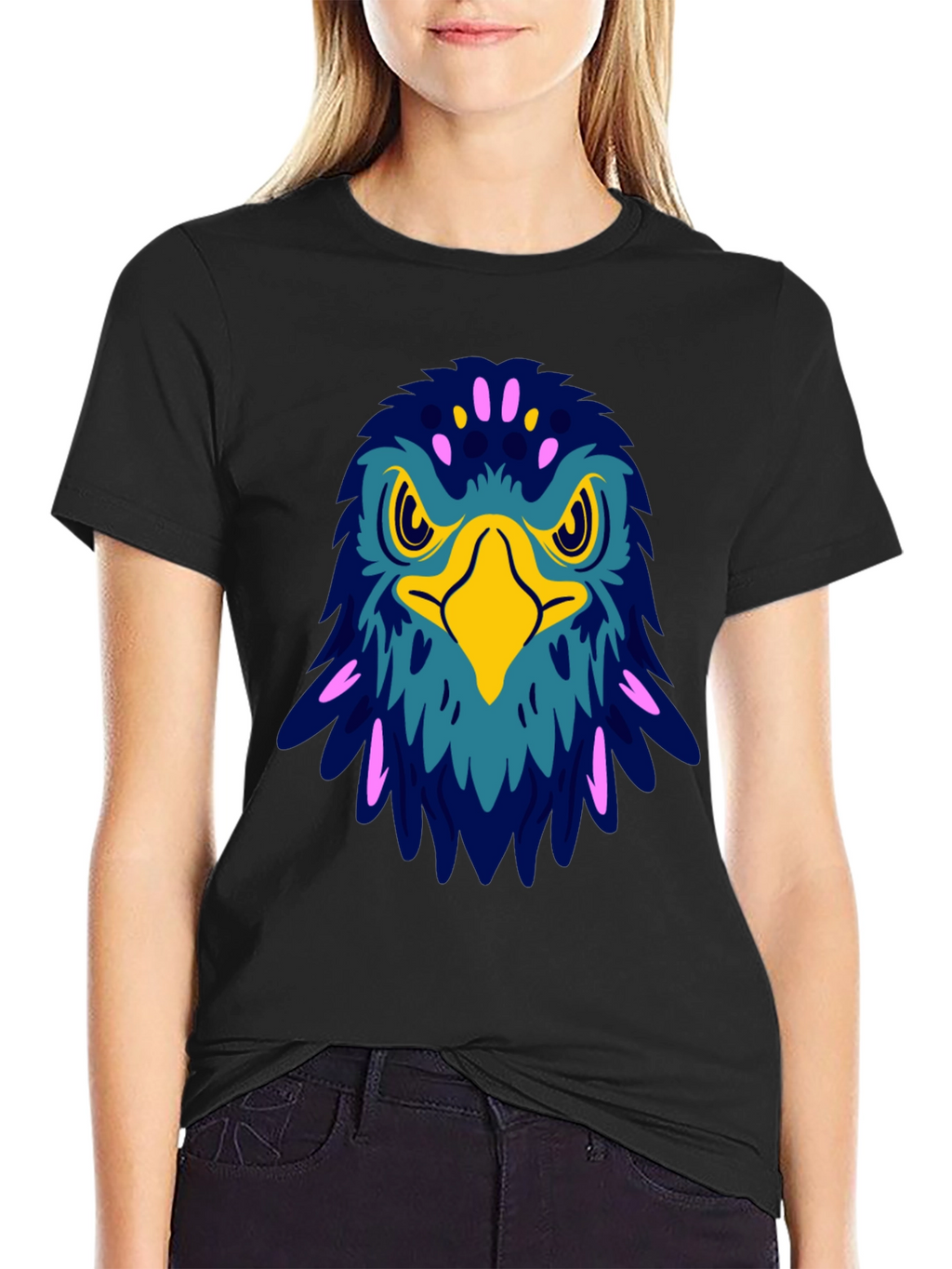 Bold Eagle Graphic Tee - Black