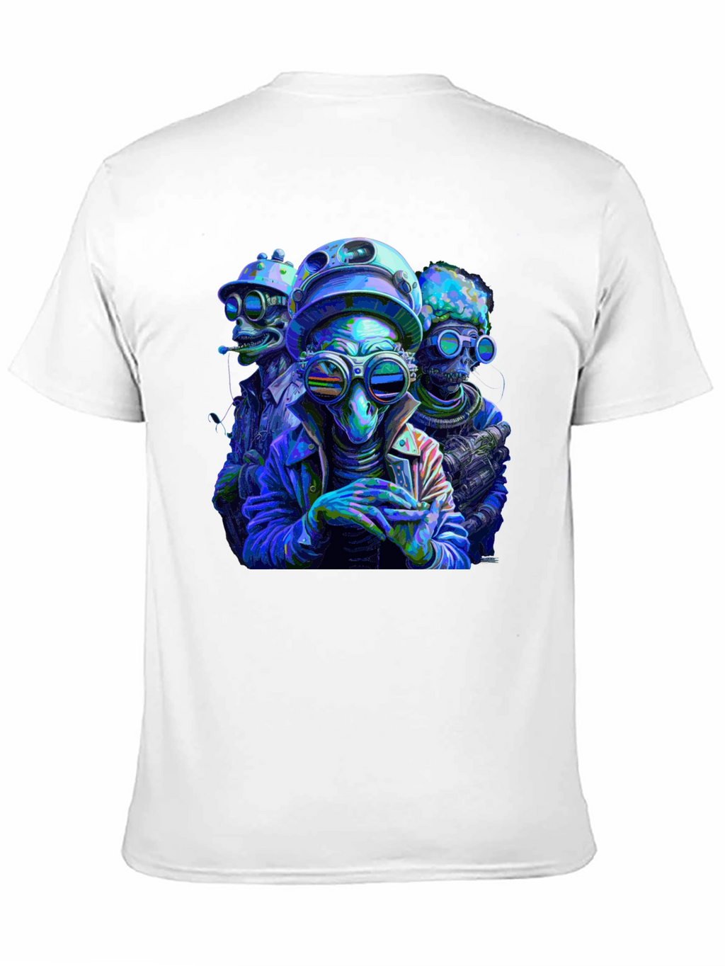 Cool Alien Squad Black Graphic Tee