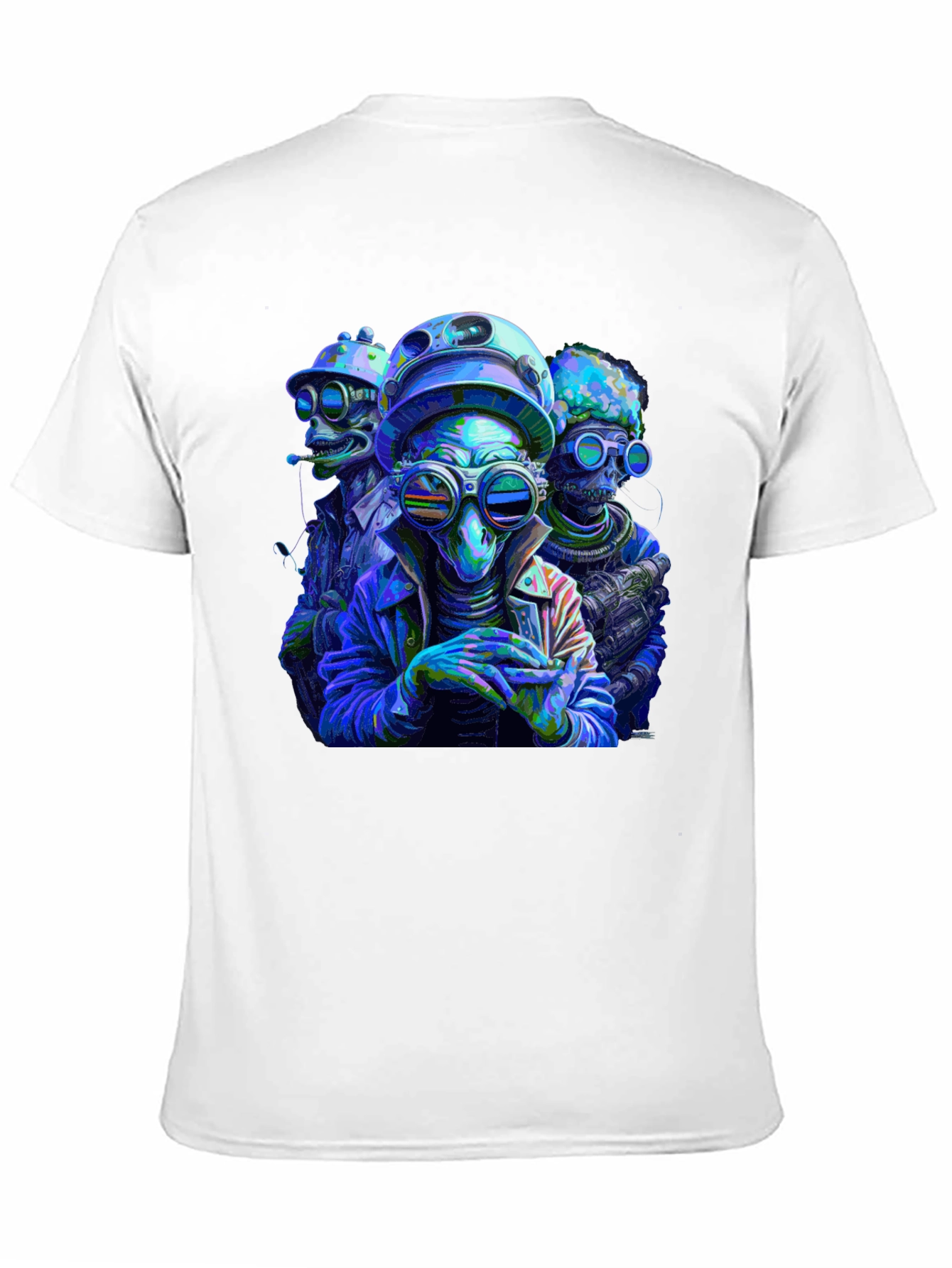 Cool Alien Squad Black Graphic Tee