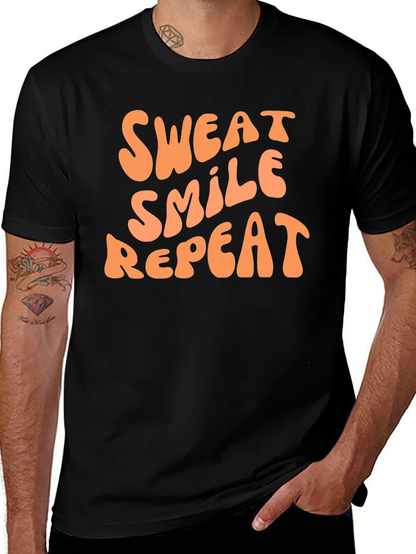 Sweat Smile Repeat Graphic Tee