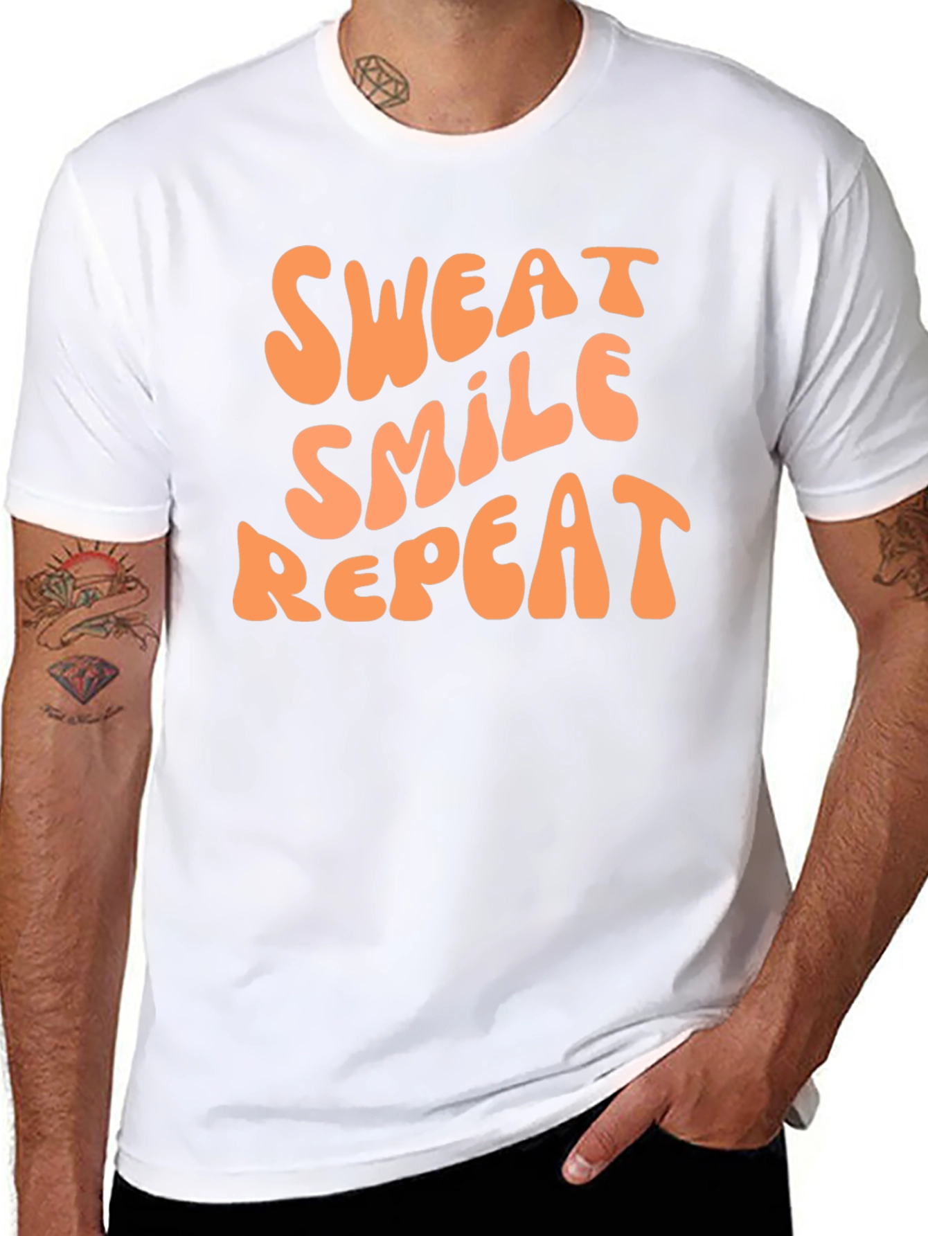 Sweat Smile Repeat Graphic Tee