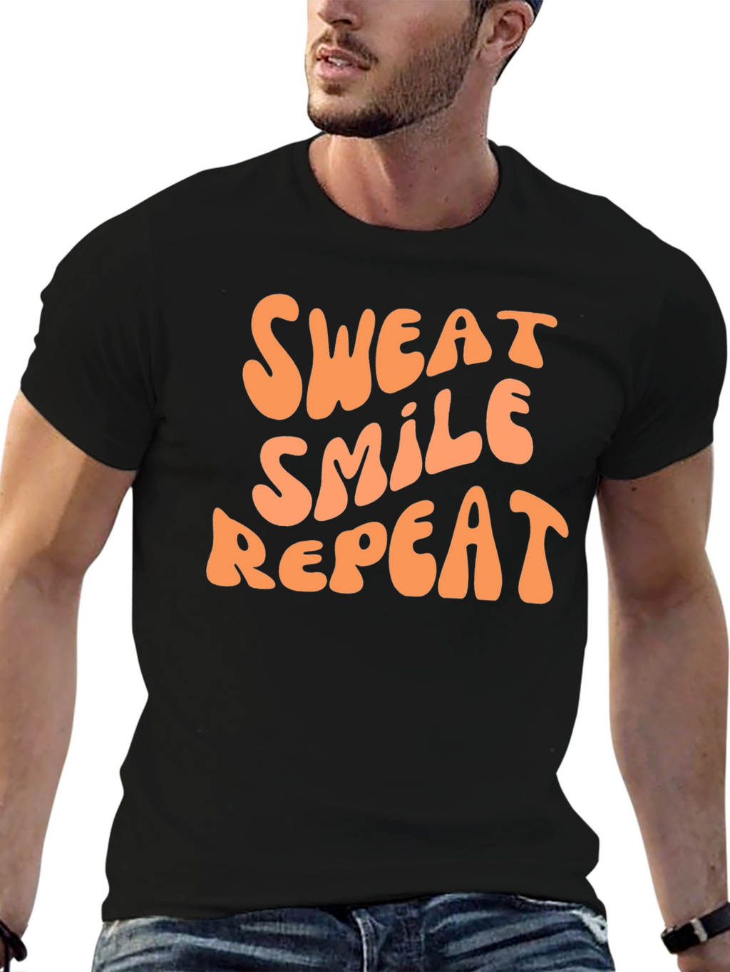 Sweat Smile Repeat Graphic Tee