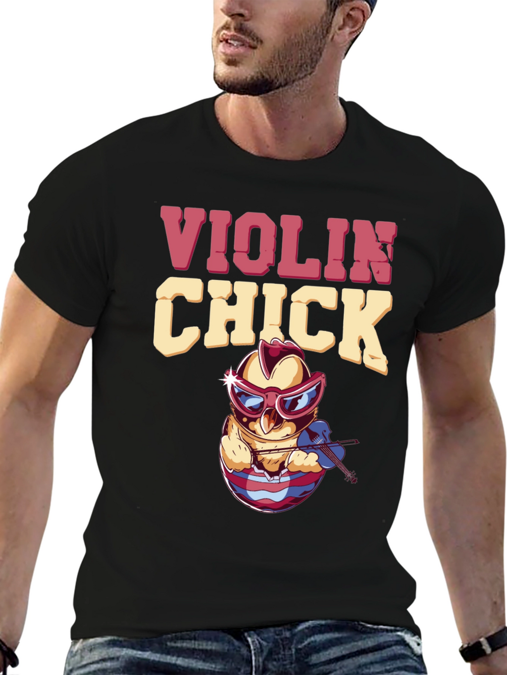 Violin Chick T-Shirt - Quirky Music Lover Tee