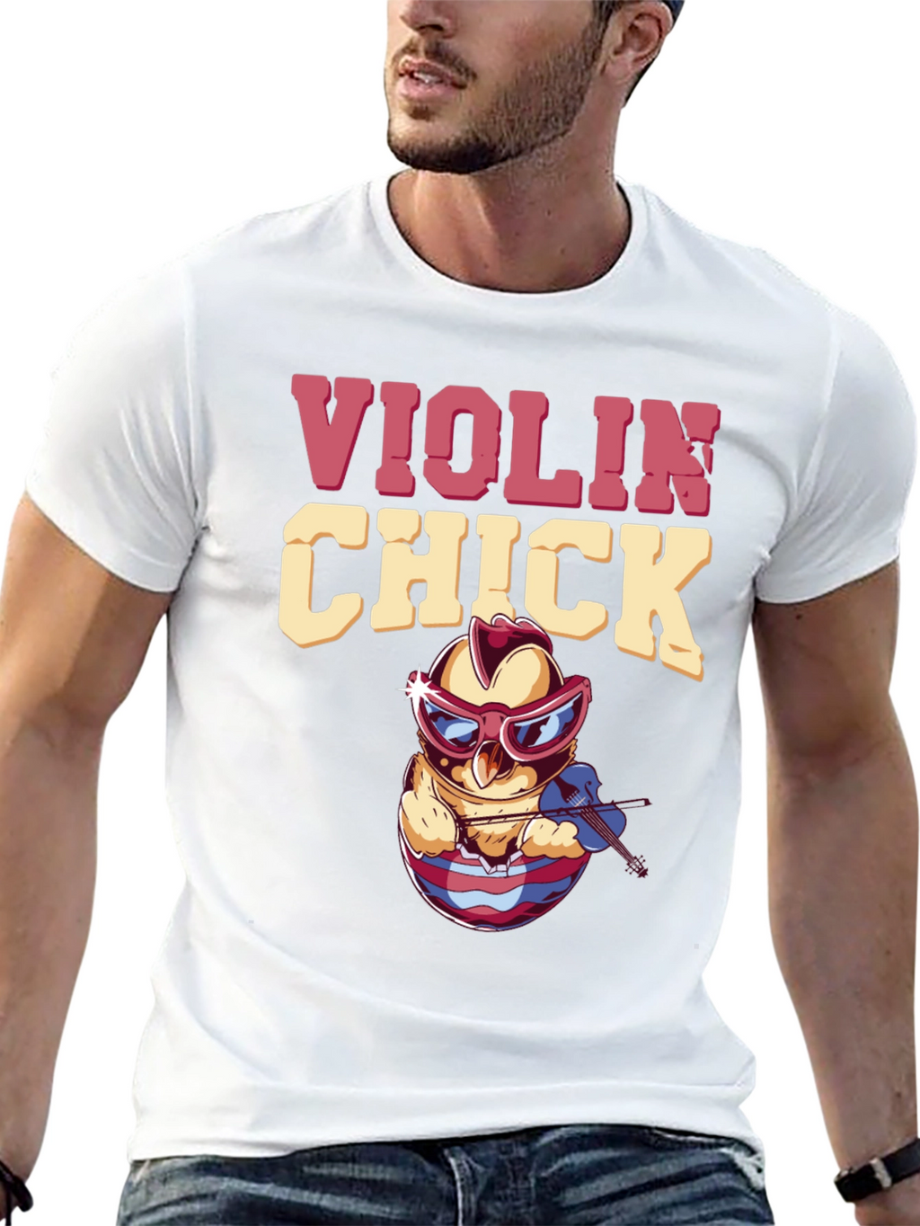 Violin Chick T-Shirt - Quirky Music Lover Tee
