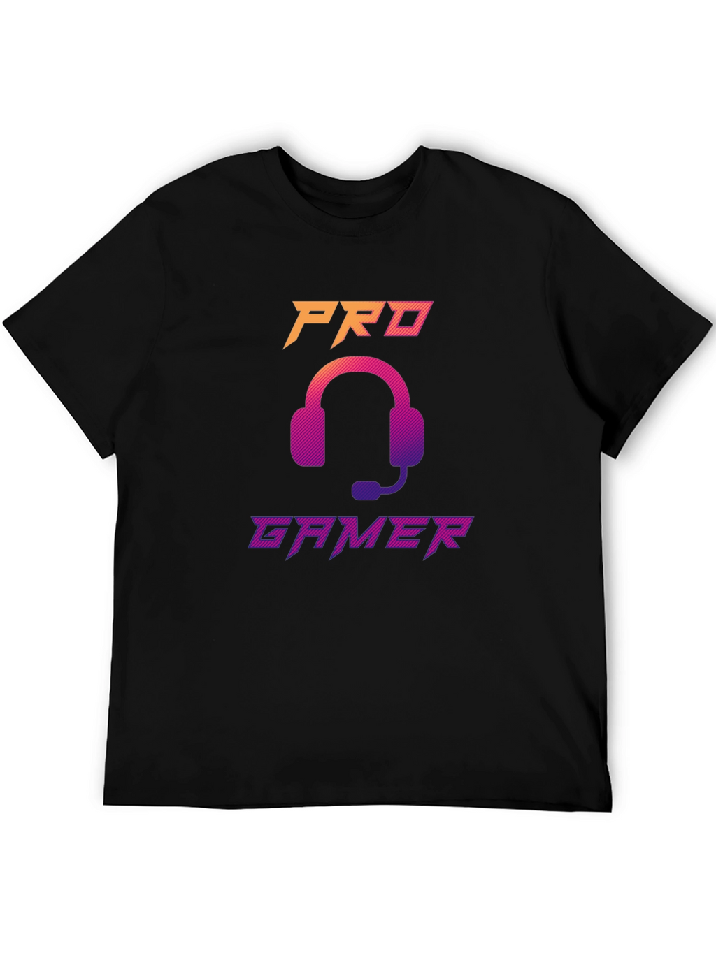 Pro Gamer Headset Graphic Tee - Black