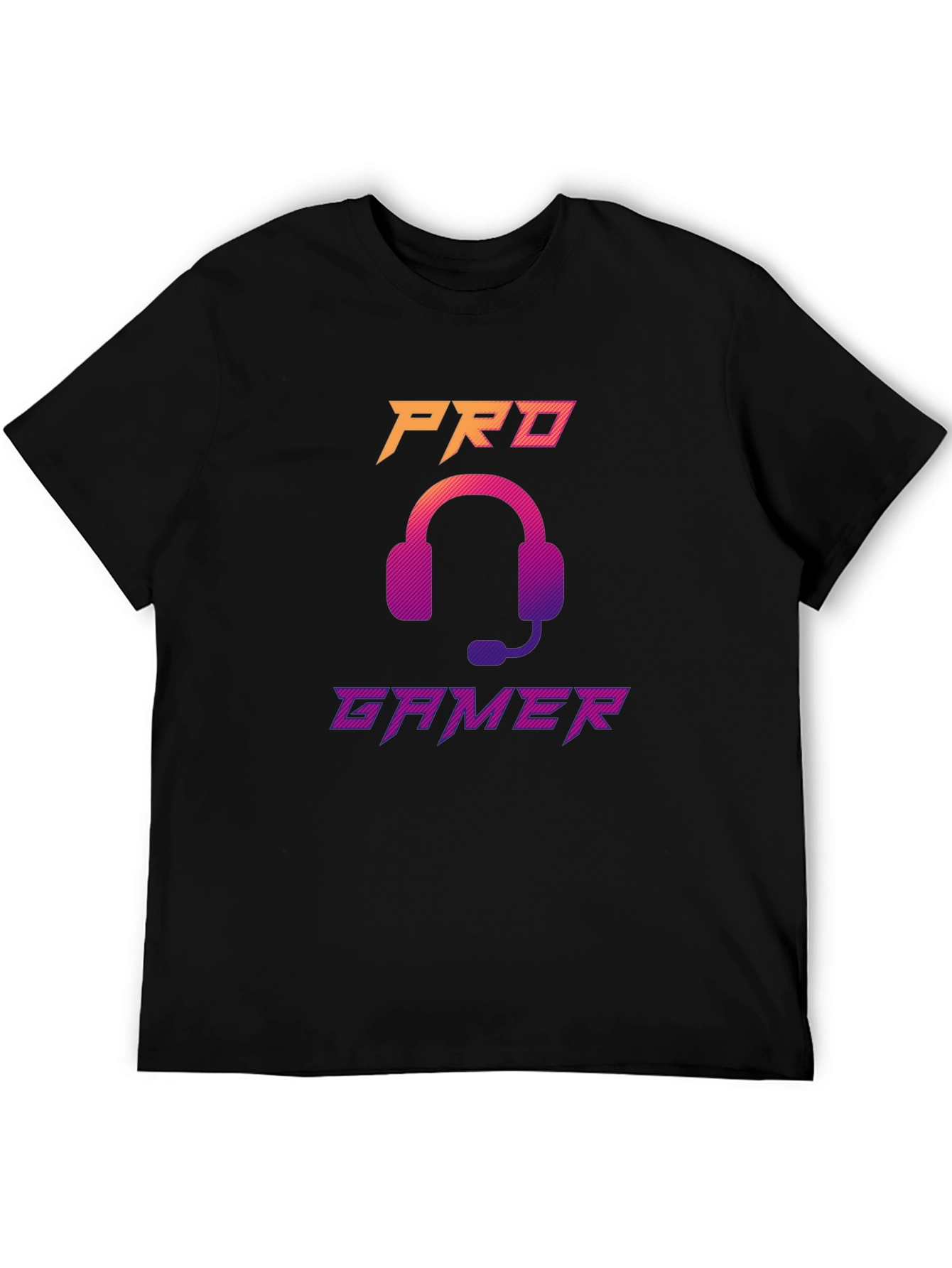 Pro Gamer Headset Graphic Tee - Black