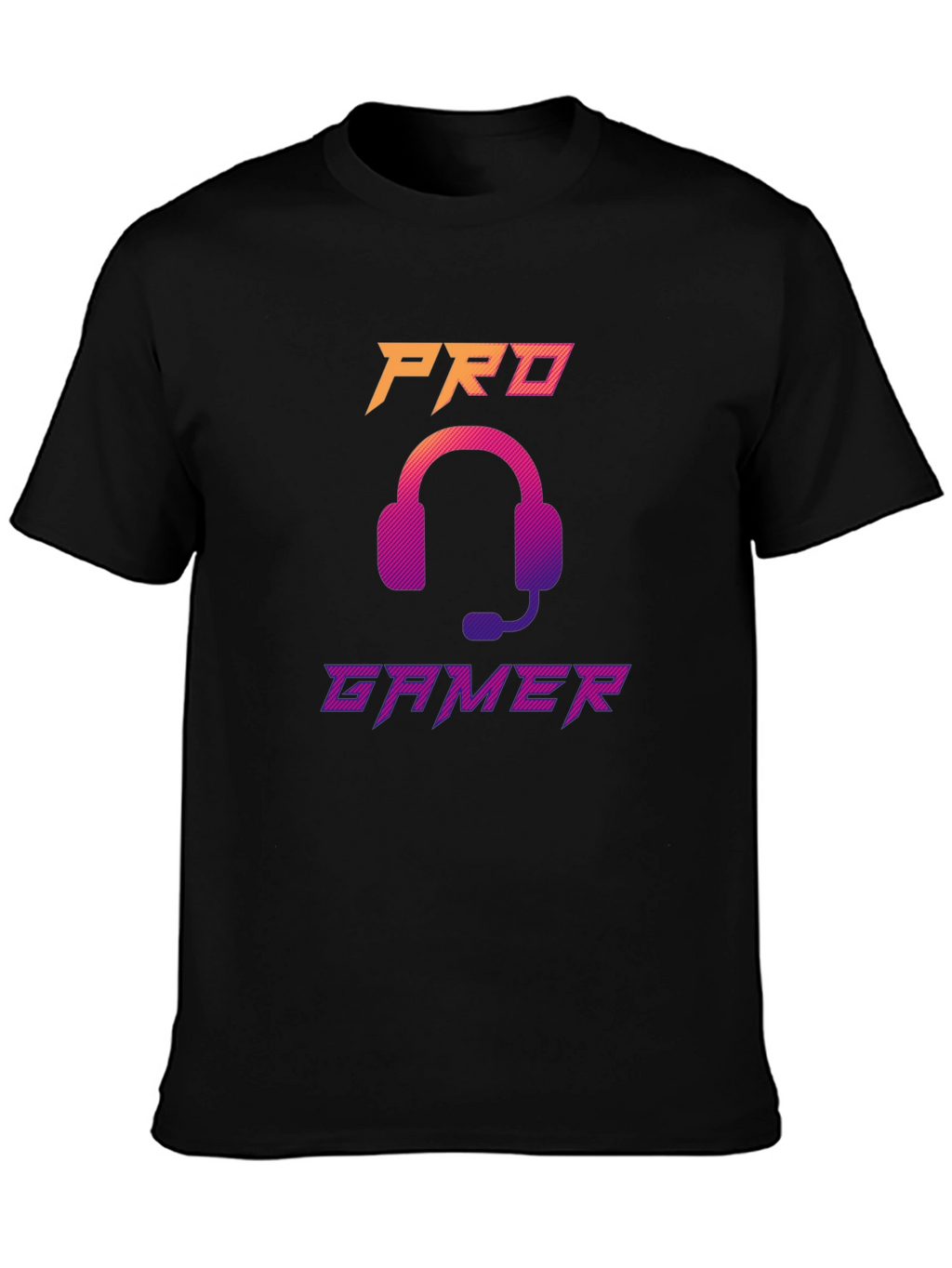 Pro Gamer Headset Graphic Tee - Black