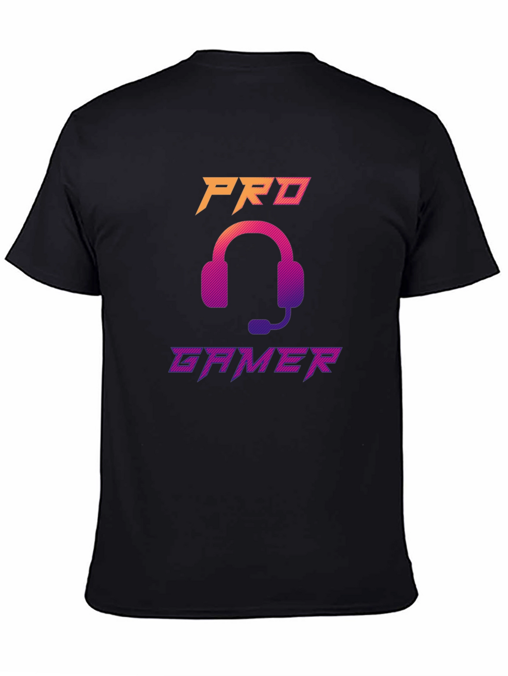 Pro Gamer Headset Graphic Tee - Black
