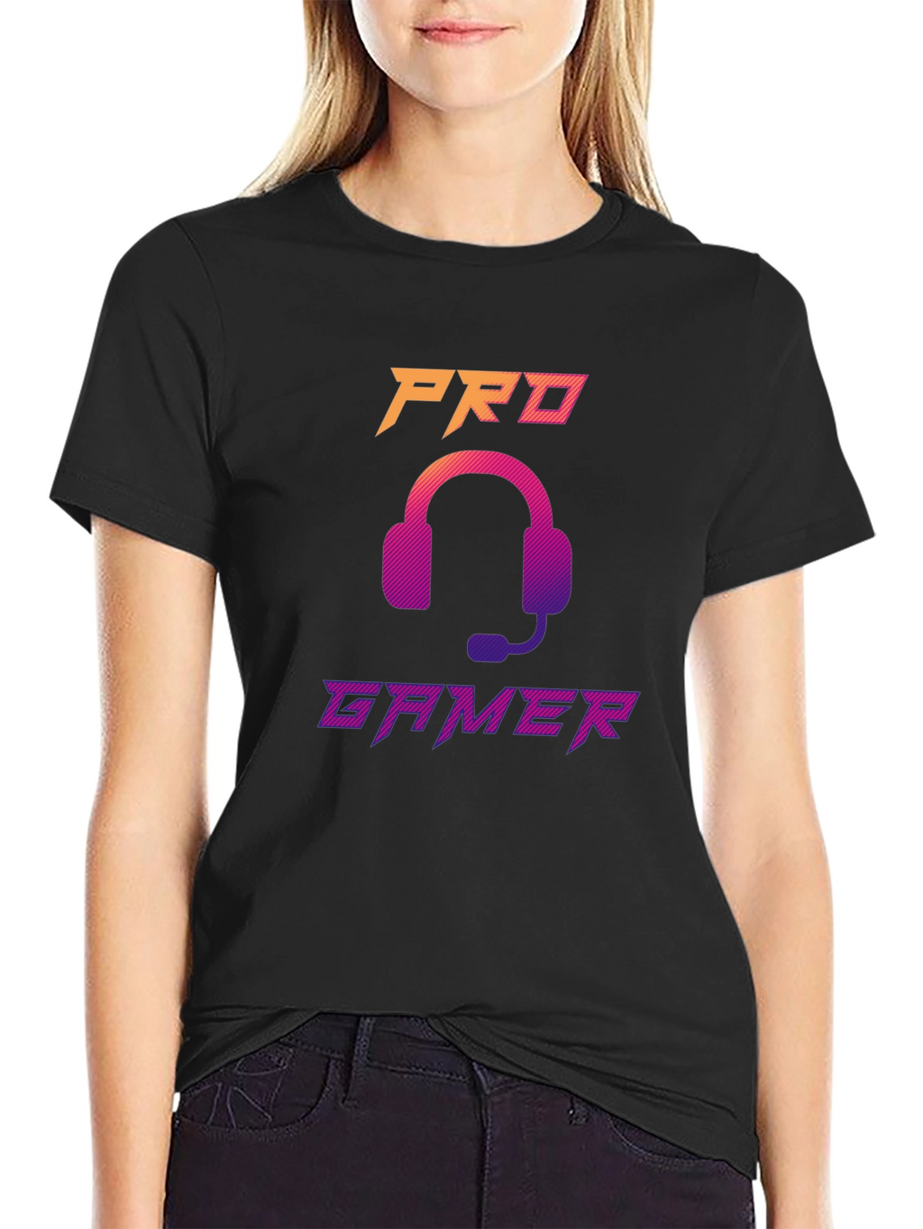 Pro Gamer Headset Graphic Tee - Black