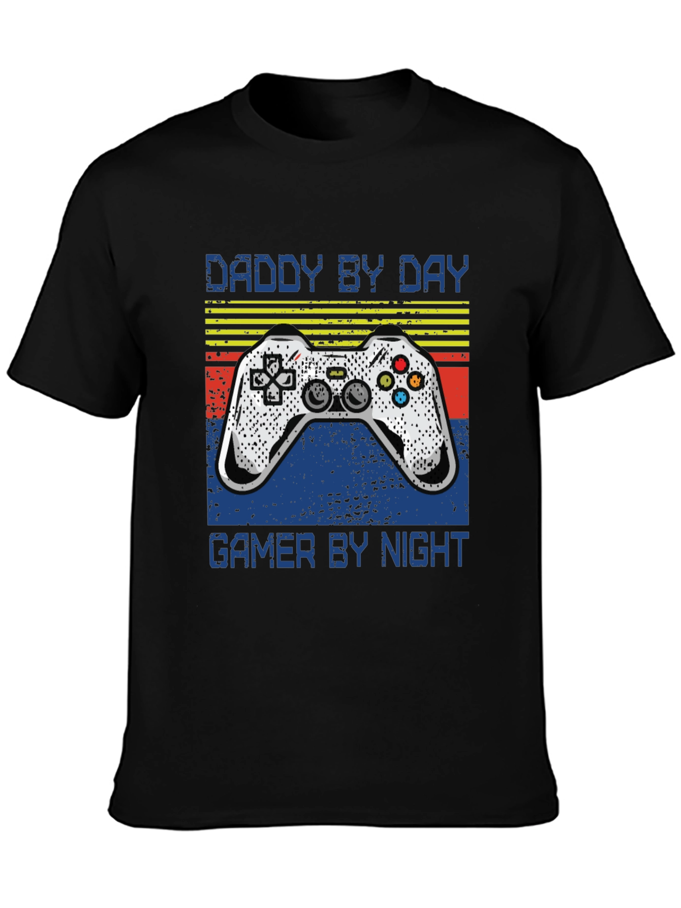 Daddy By Day Gamer By Night Black T-Shirt
