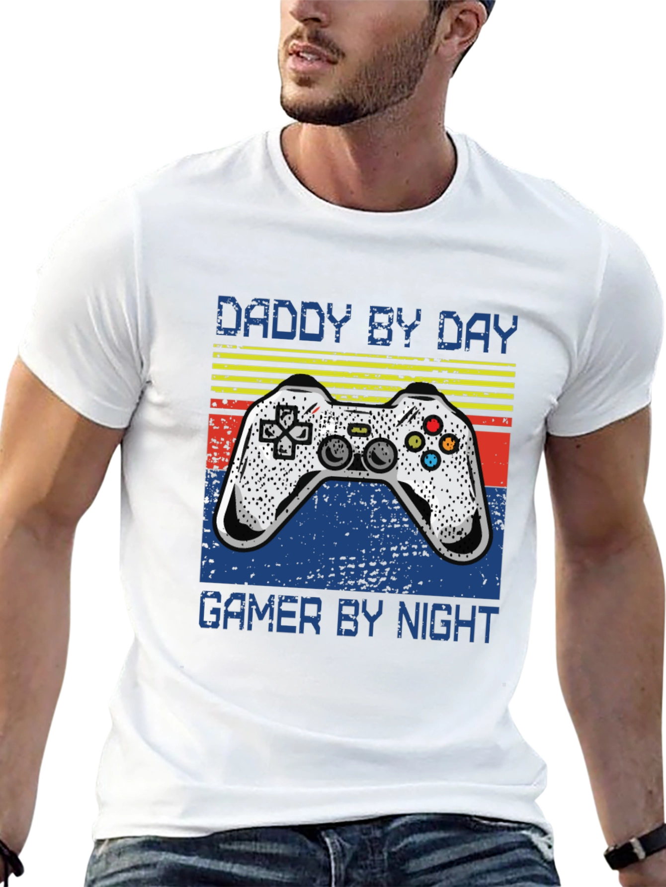 Daddy By Day Gamer By Night Black T-Shirt