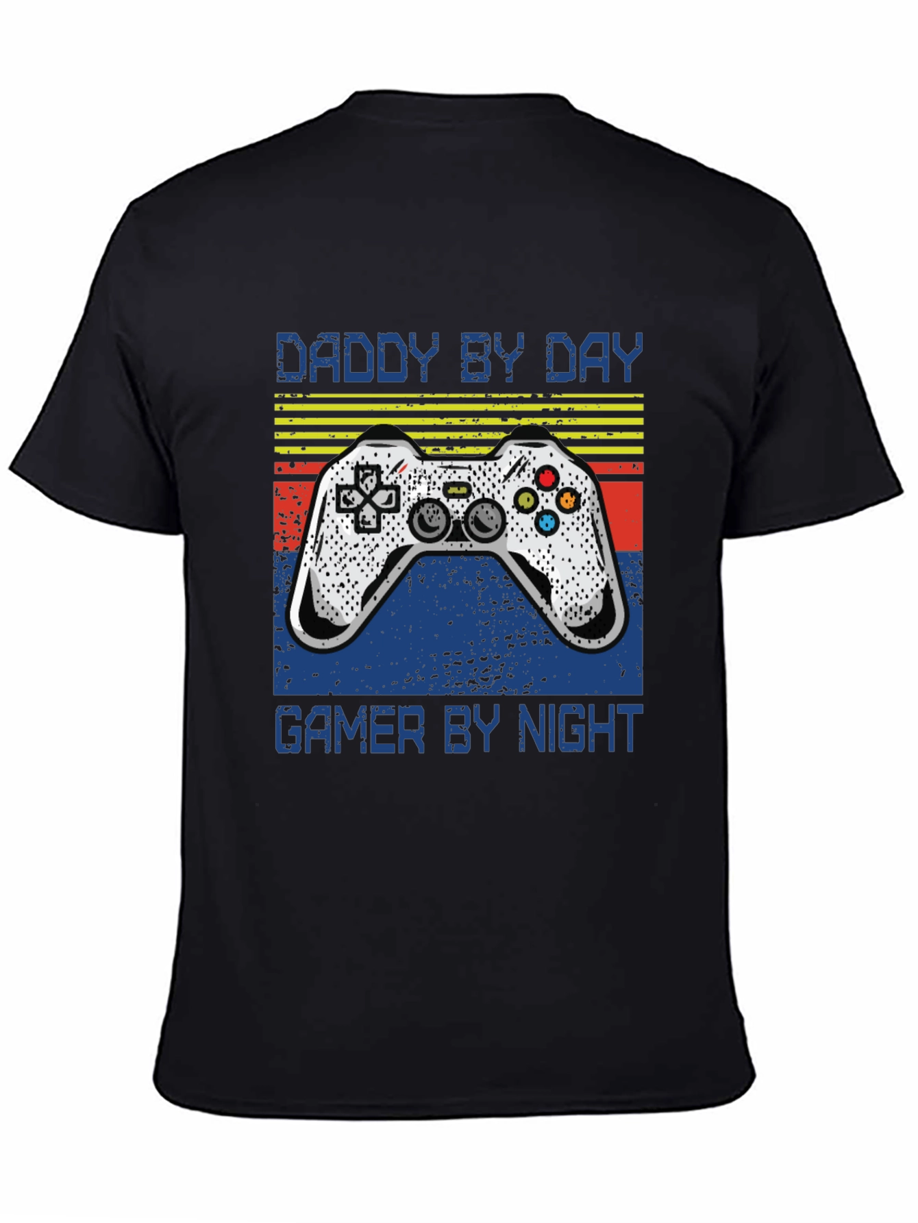 Daddy By Day Gamer By Night Black T-Shirt