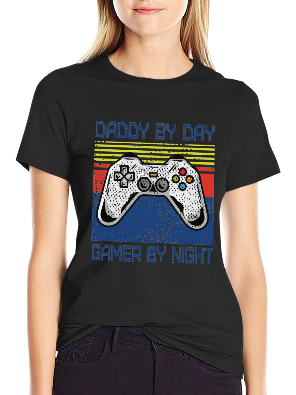 Daddy By Day Gamer By Night Black T-Shirt